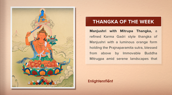 Manjushri with Mitrupa Thangka: A Symbol of Wisdom