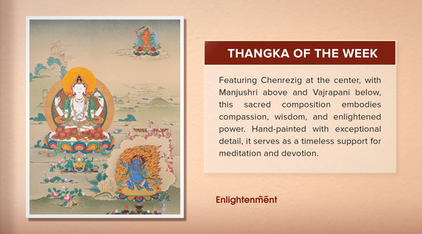 Rigsum Gonpo Thangka: The Union of Compassion, Wisdom, and Power