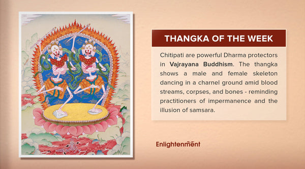 Chitipati Thangka: Embracing Impermanence in Vajrayana Buddhism