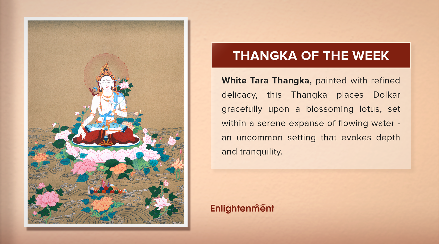 White Tara (Dolkar) Thangka: An artwork of Compassion and Healing