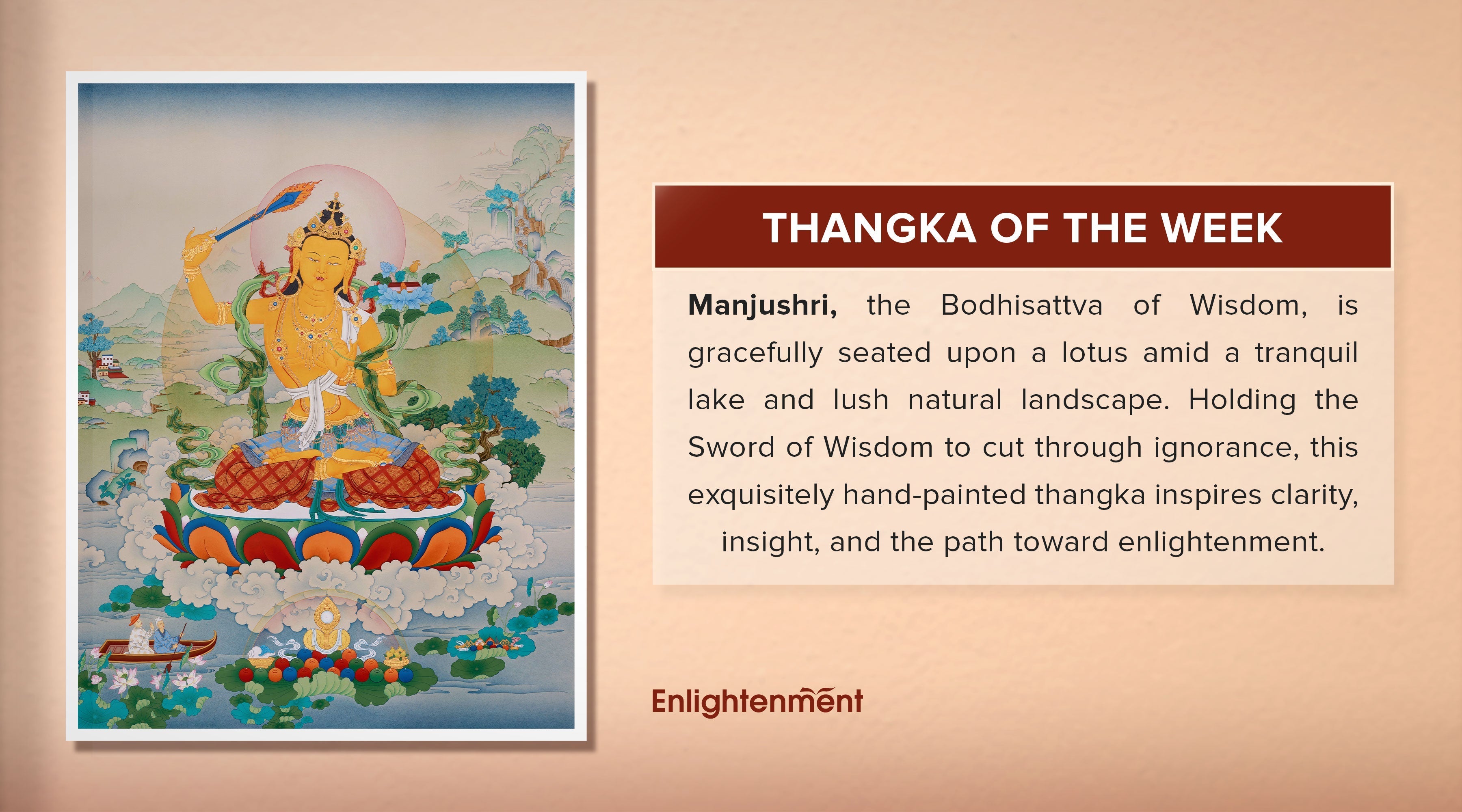 Manjushri Thangka: A Sacred Journey Toward Wisdom and Enlightenment