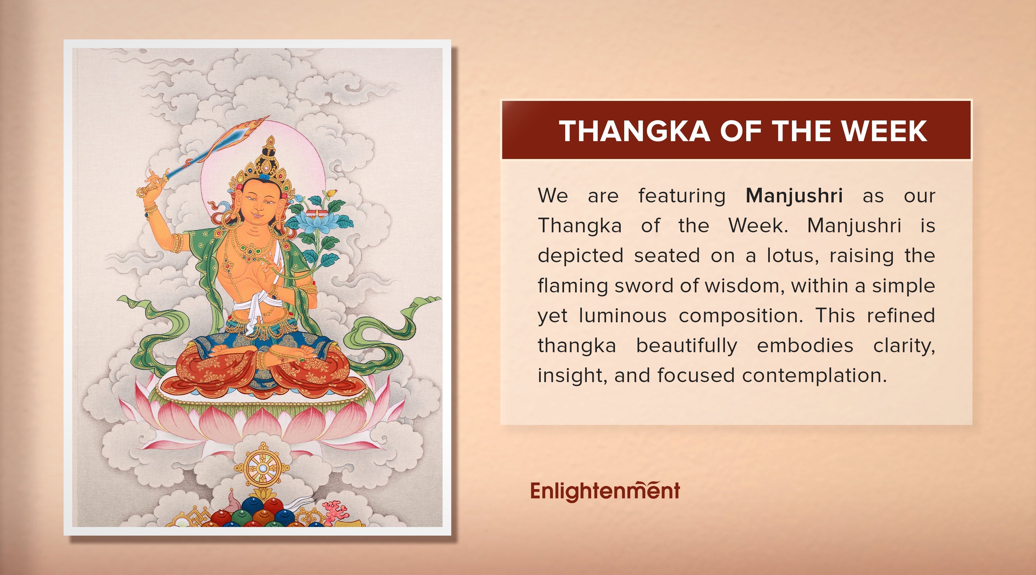 Manjushri Thangka: A Simple Yet Powerful Symbol of Wisdom and Clarity