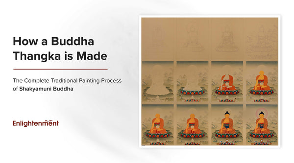 How a Buddha Thangka is Made: The Complete Traditional Painting Process of Shakyamuni Buddha