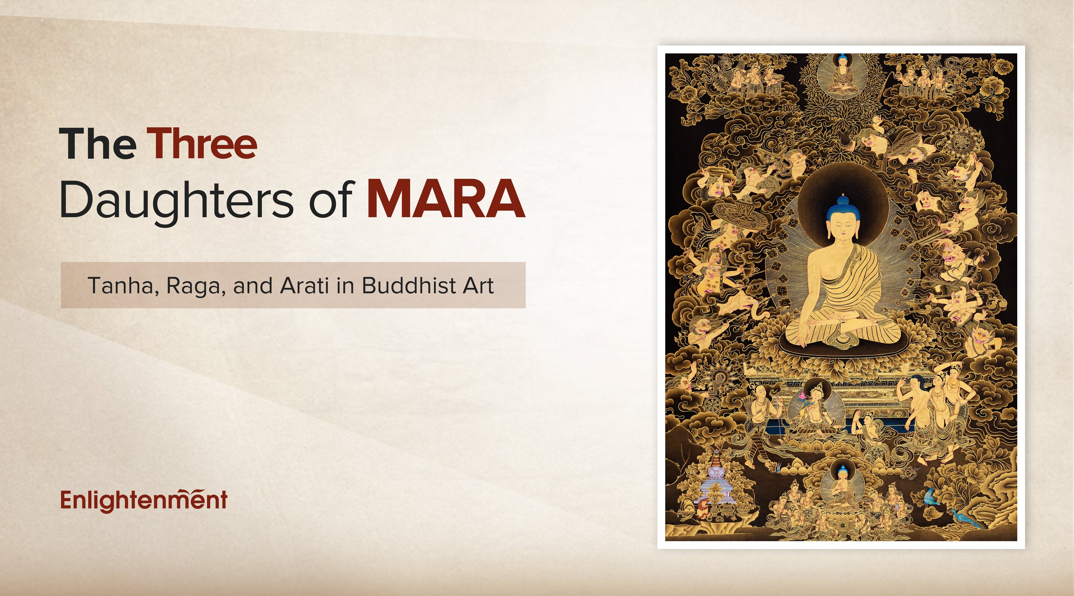 The Three Daughters of Mara: Tanha, Raga, and Arati in Buddhist Art