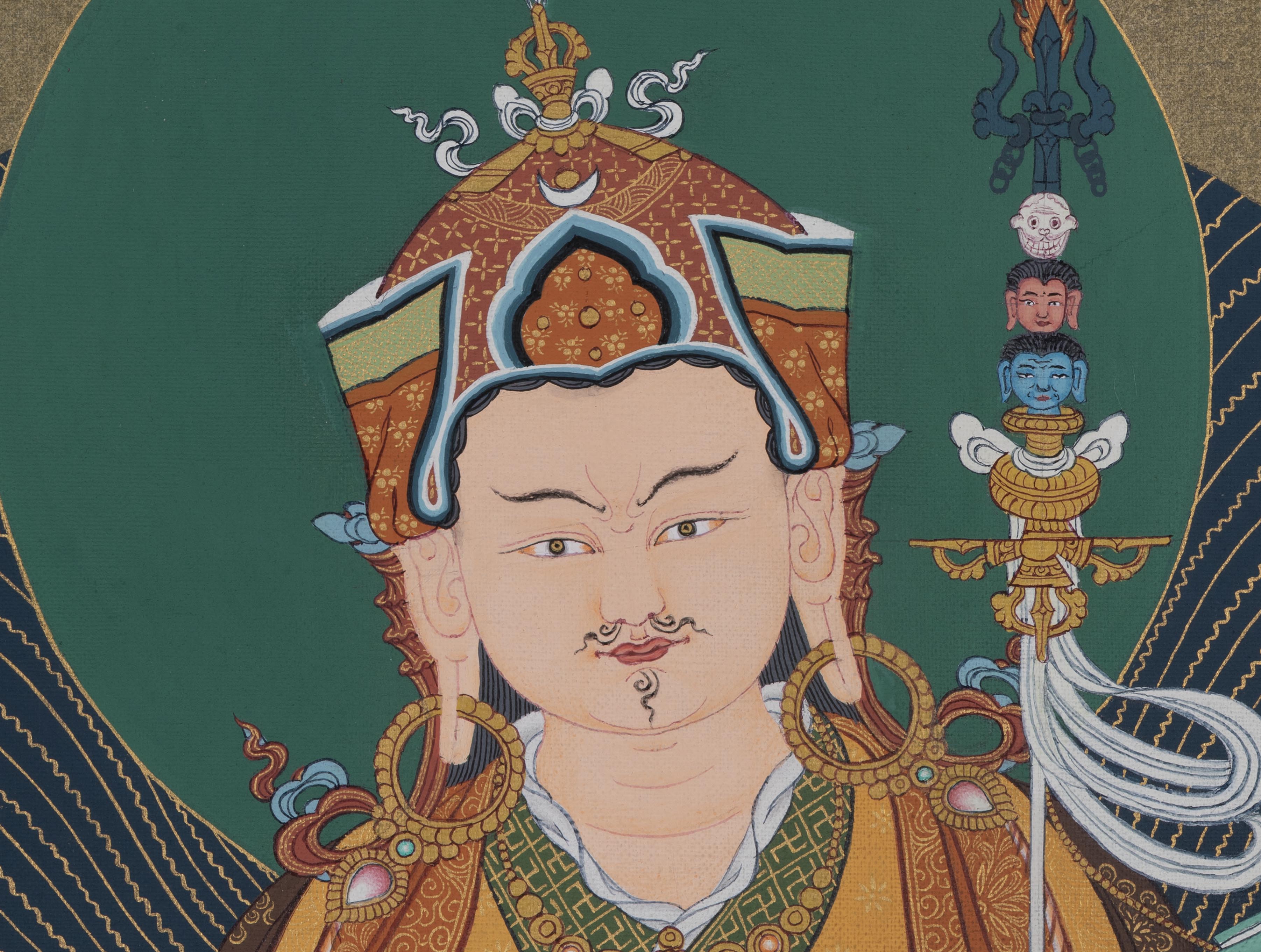 Guru Rinpoche Thangka: Depiction Of Padmasambhava In Thangka Art