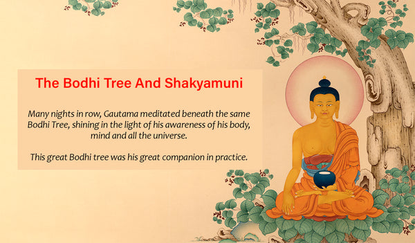 The Bodhi Tree (Pippala) and The Shakyamuni Buddha