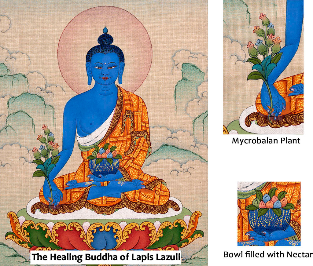 Medicine Buddha Thangka | Healing Master of Lapis Lazuli