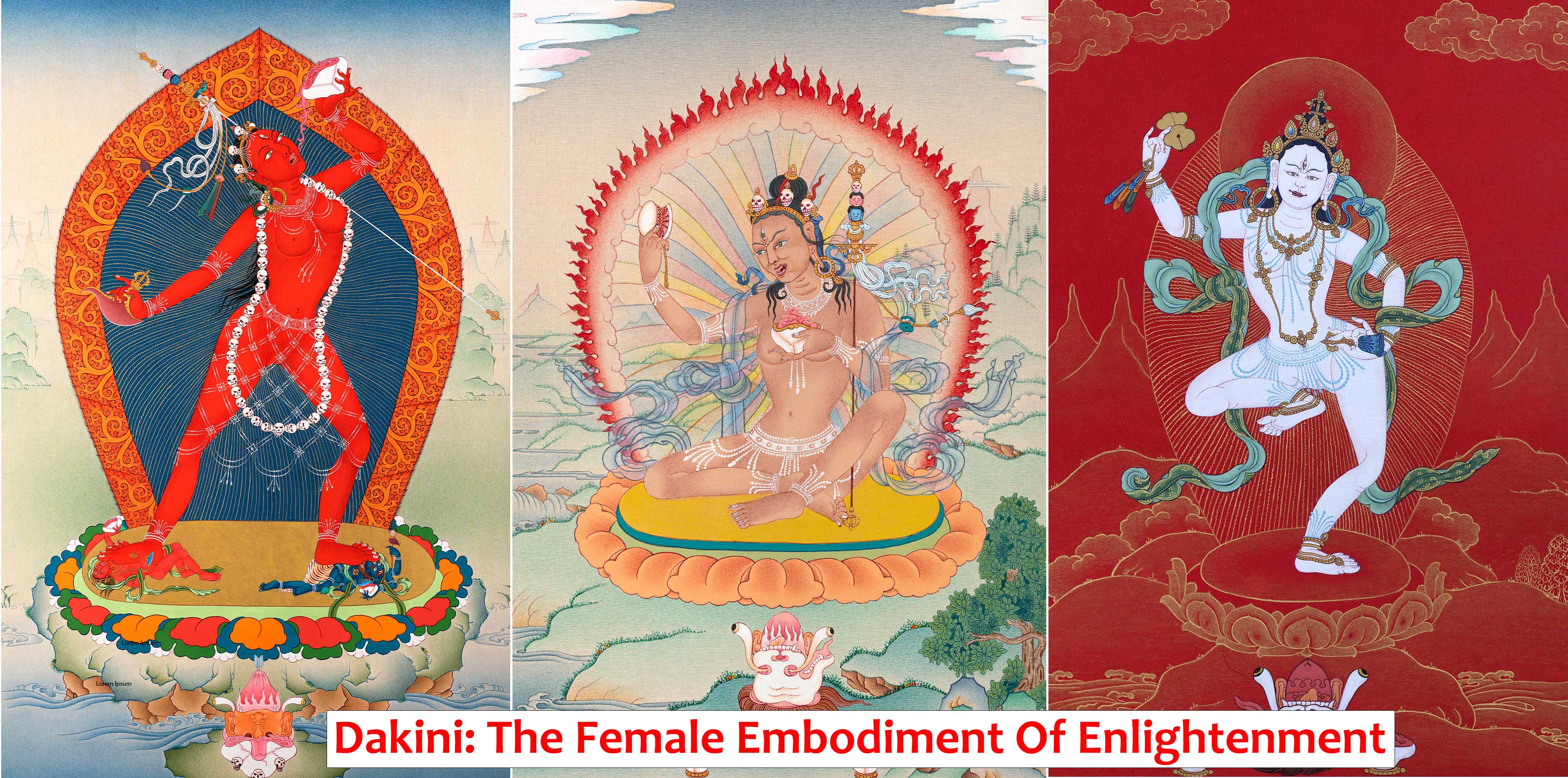 Dakini The Female Embodiment Of Enlightenment Enlightenment Thangka Dakini The Female Embodiment Of Enlightenment Enlightenment Thangka