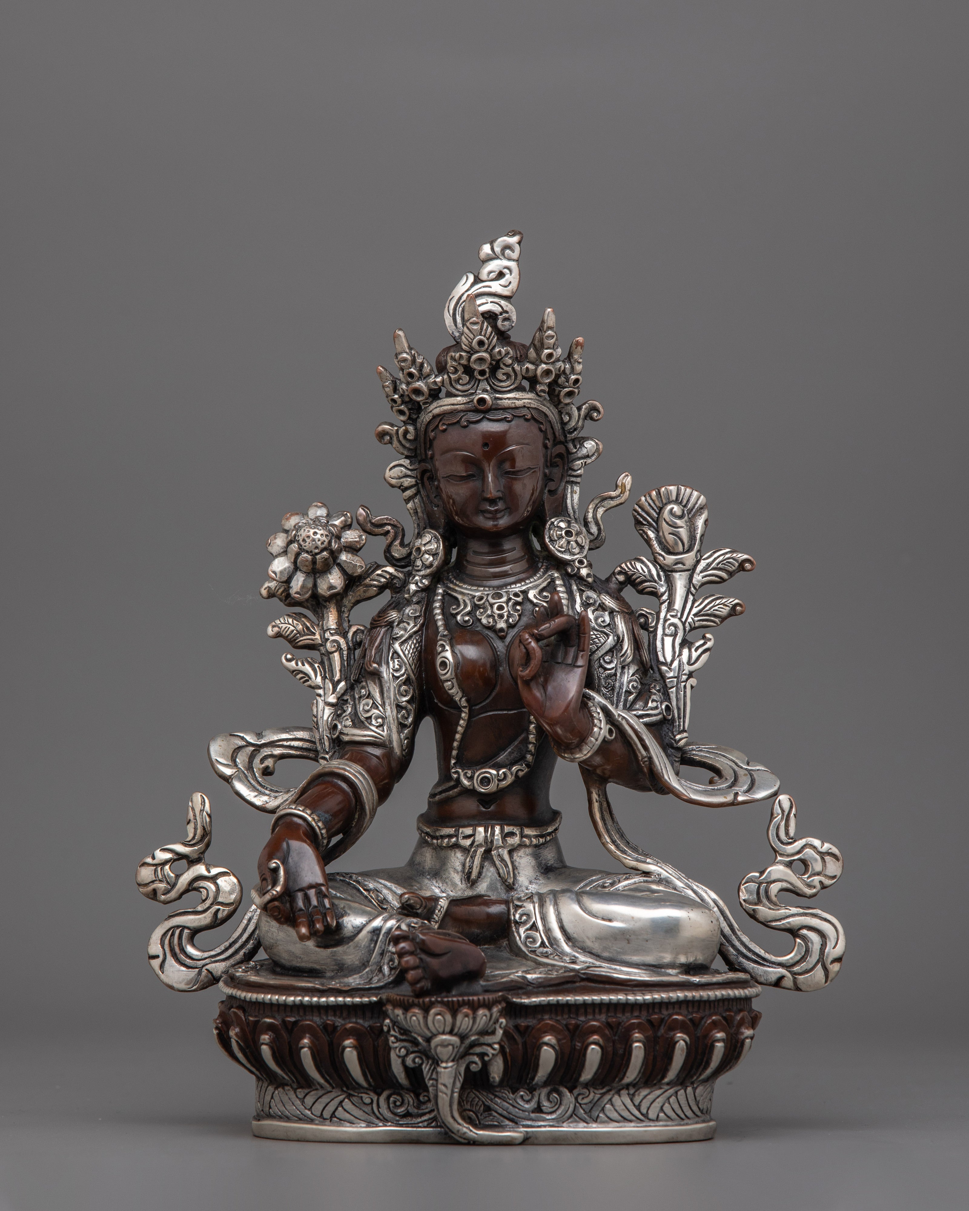 Buddhist Handcrafted Deity Green Tara Figurine