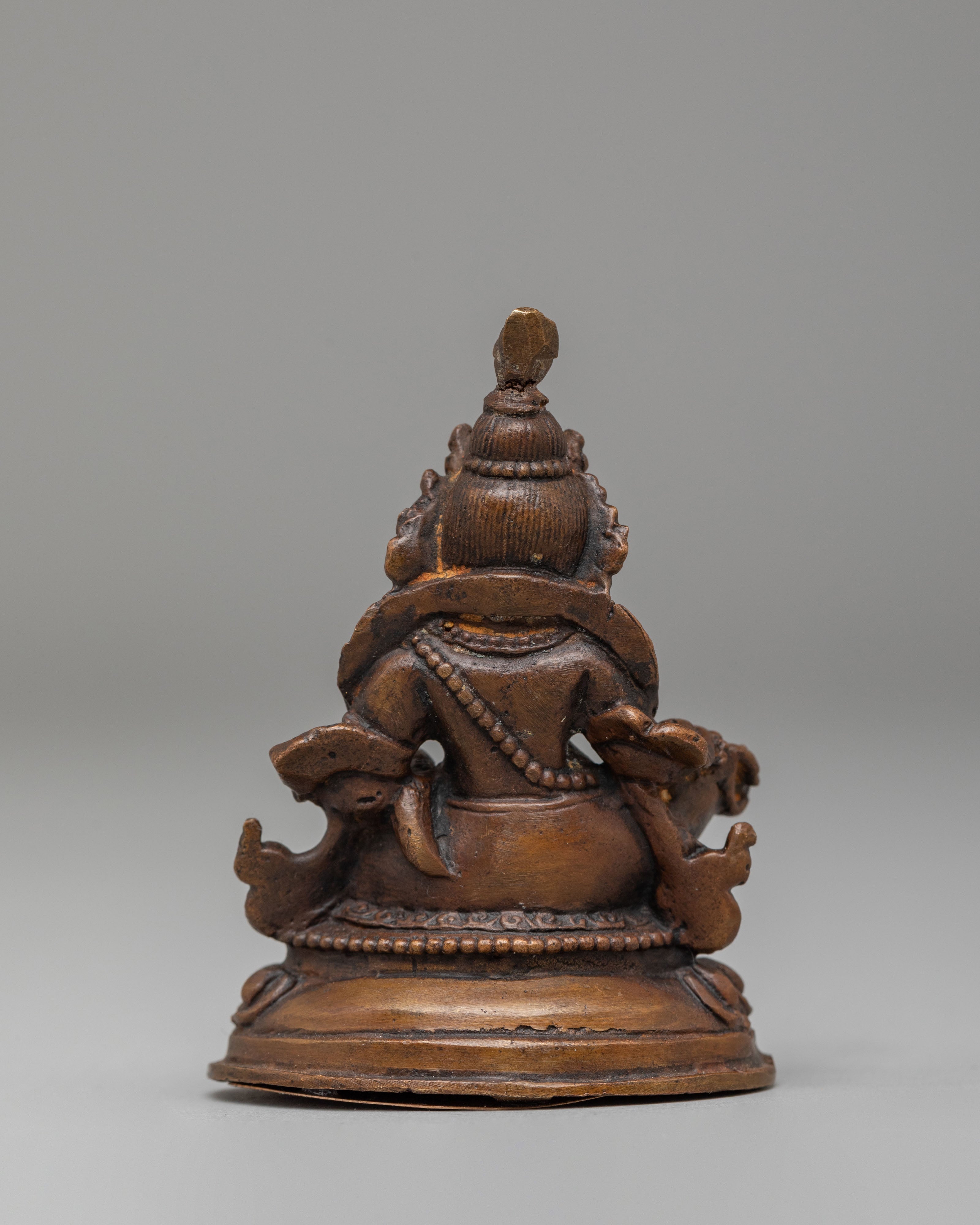 Machine-Made Altar Dzambhala Deity Statue | Buddhist Wealth Protector