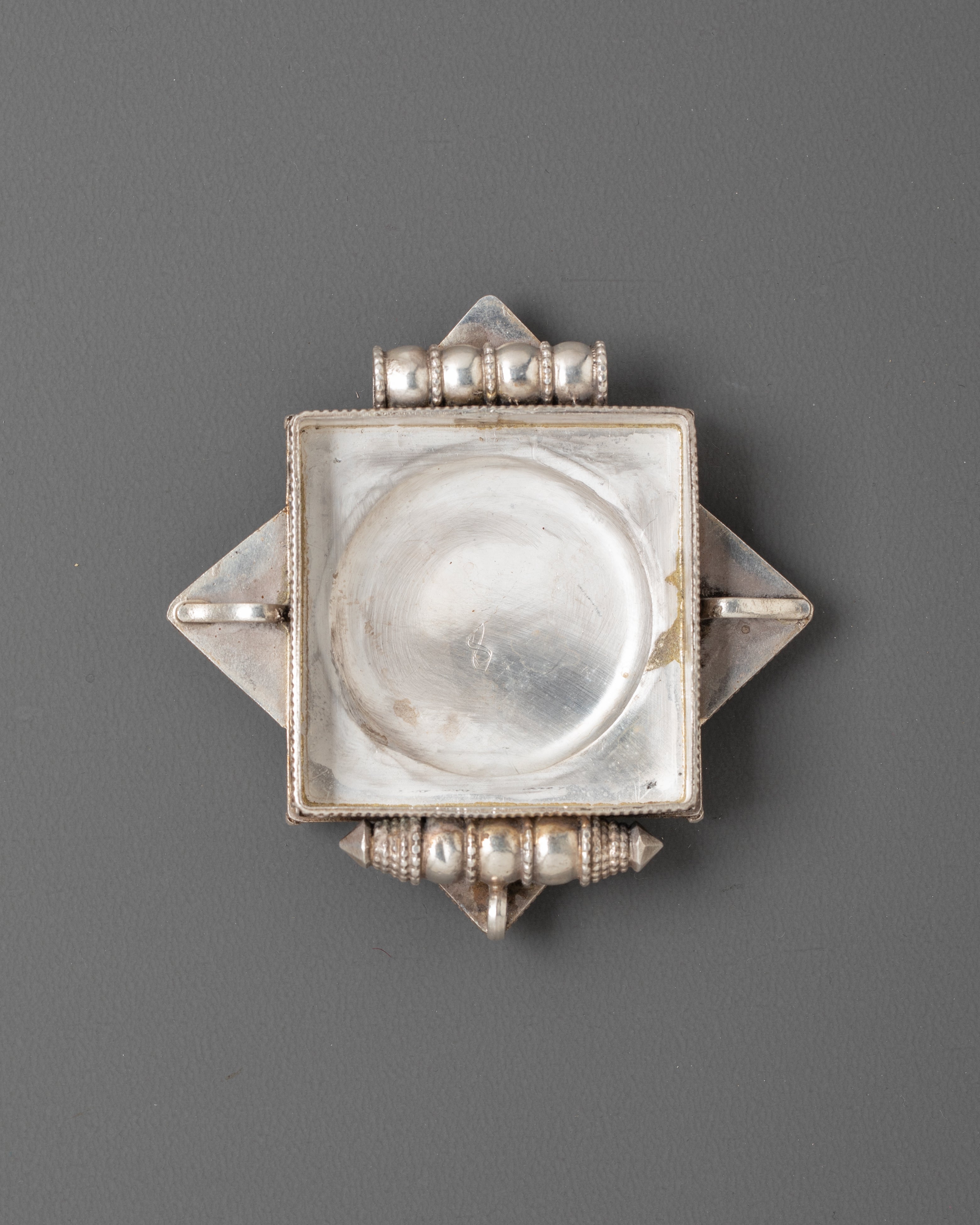 Sacred Lotus Ghau Box Star Design | Tibetan Prayer Amulet Locket