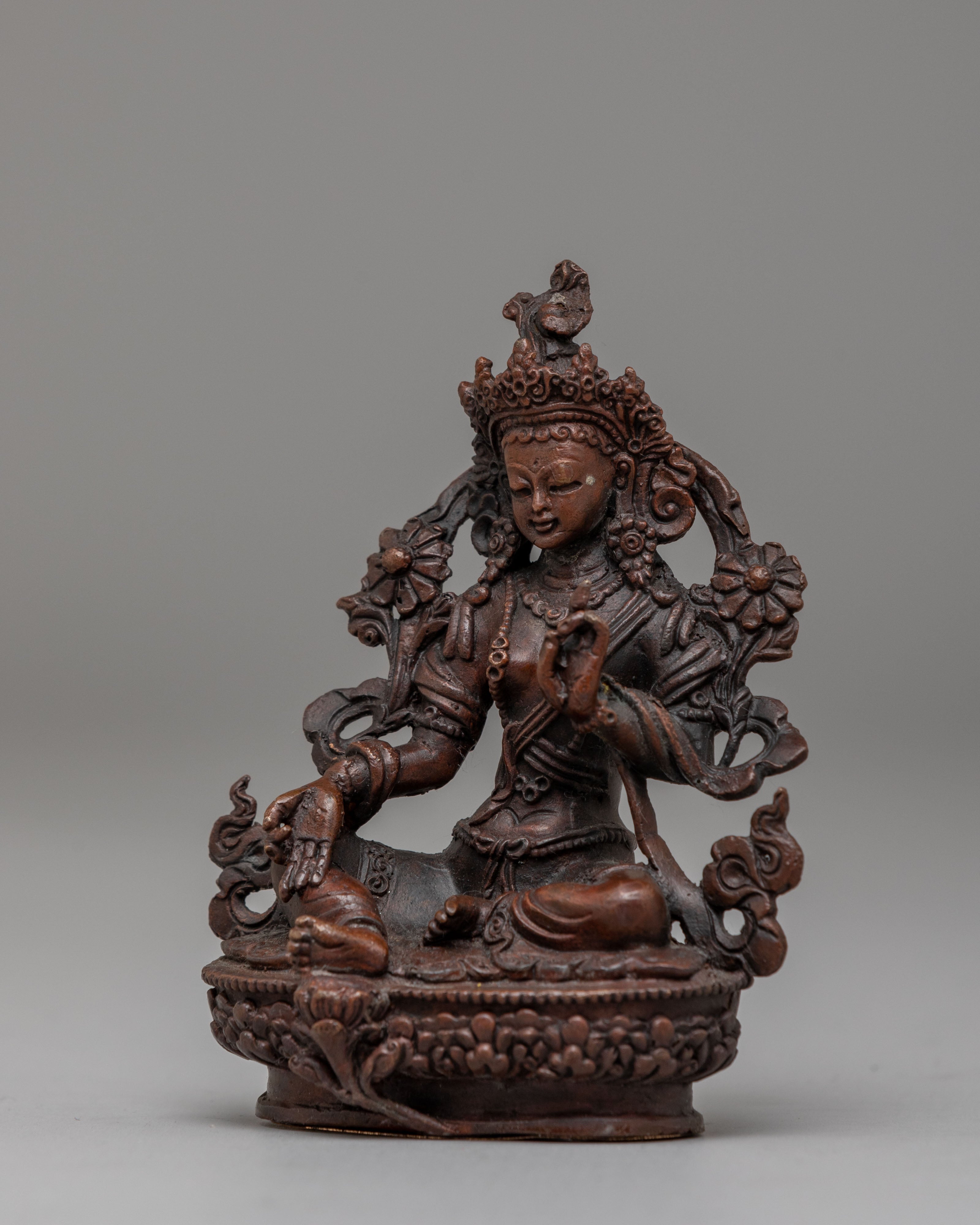 Himalayan Green Tara Machine Made Statue | Buddhist Compassion Goddess