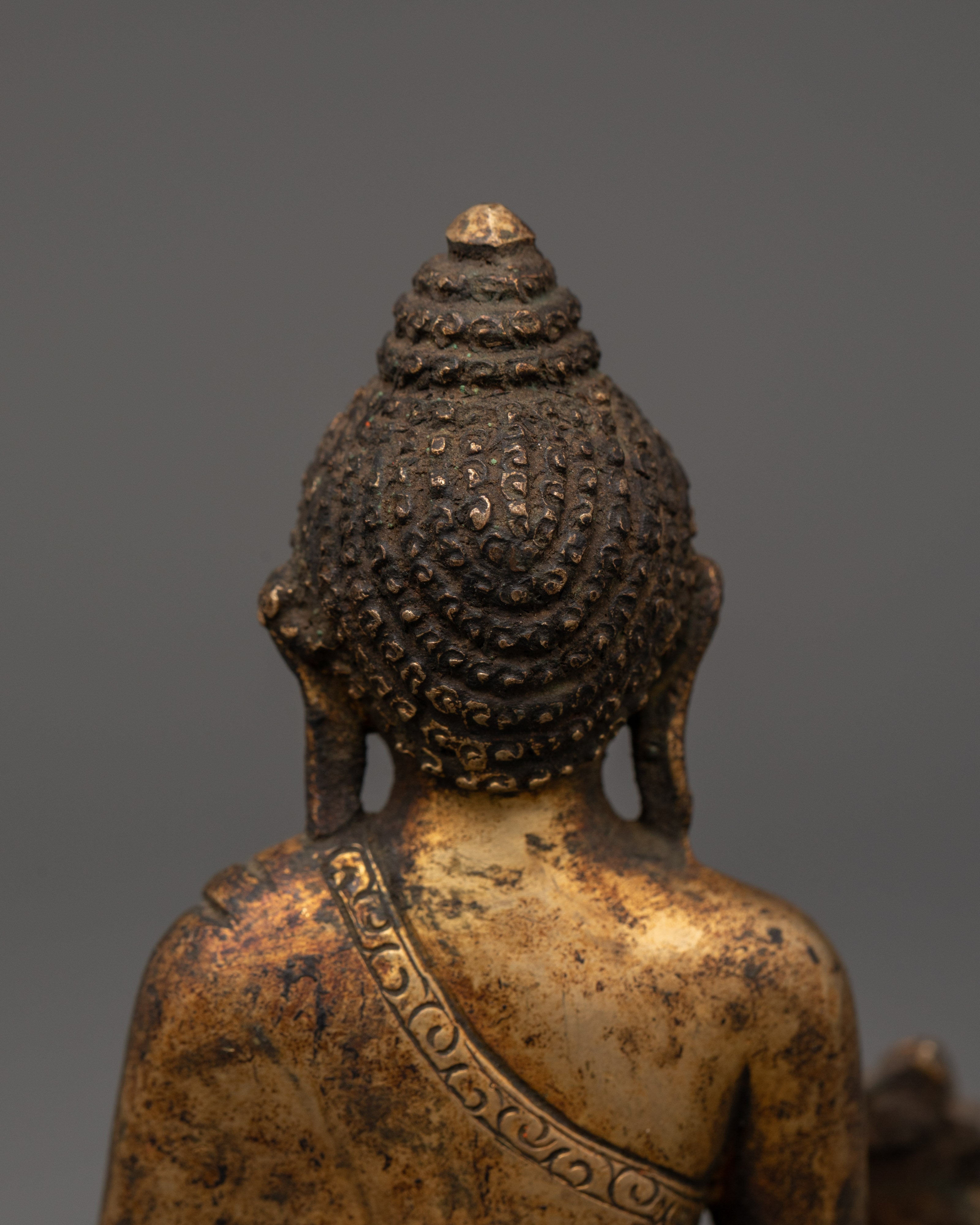 Antique Finish Medicine Buddha Statue | Sacred Home Decor
