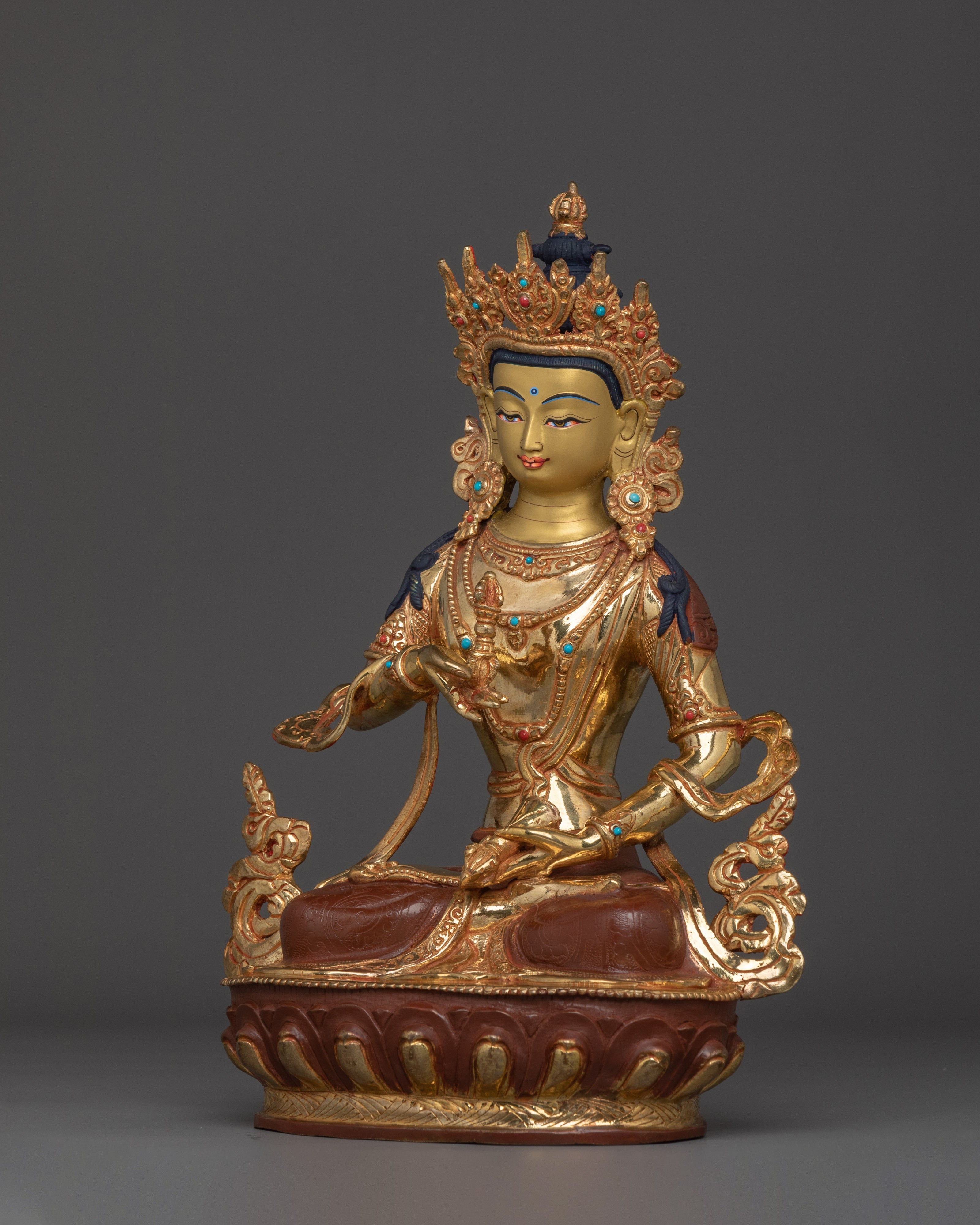 Vajrasattva Purification Deity Statue | Handmade Gold Plated Copper Statue