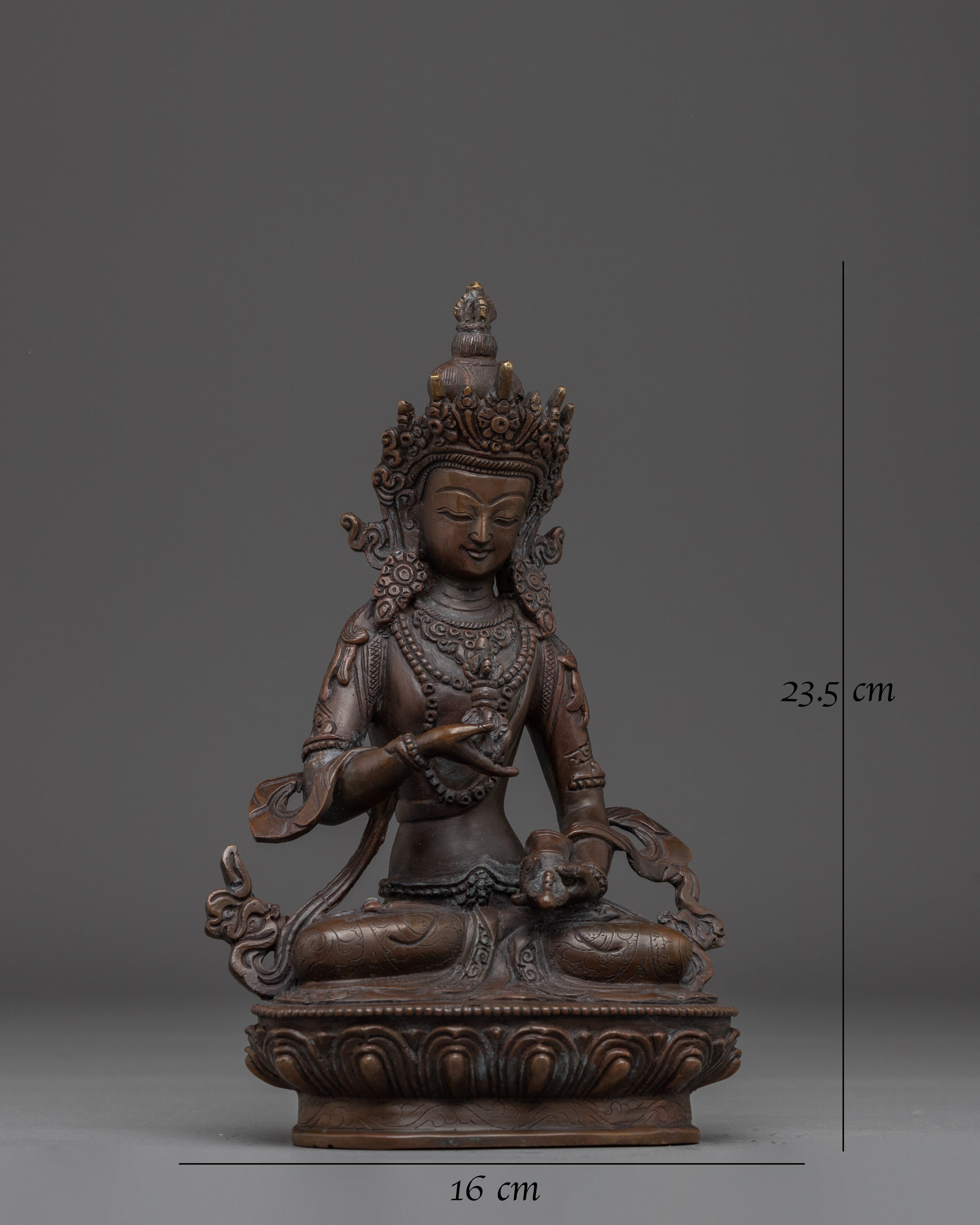 Dark Oxidized Copper Vajrasattva Statue