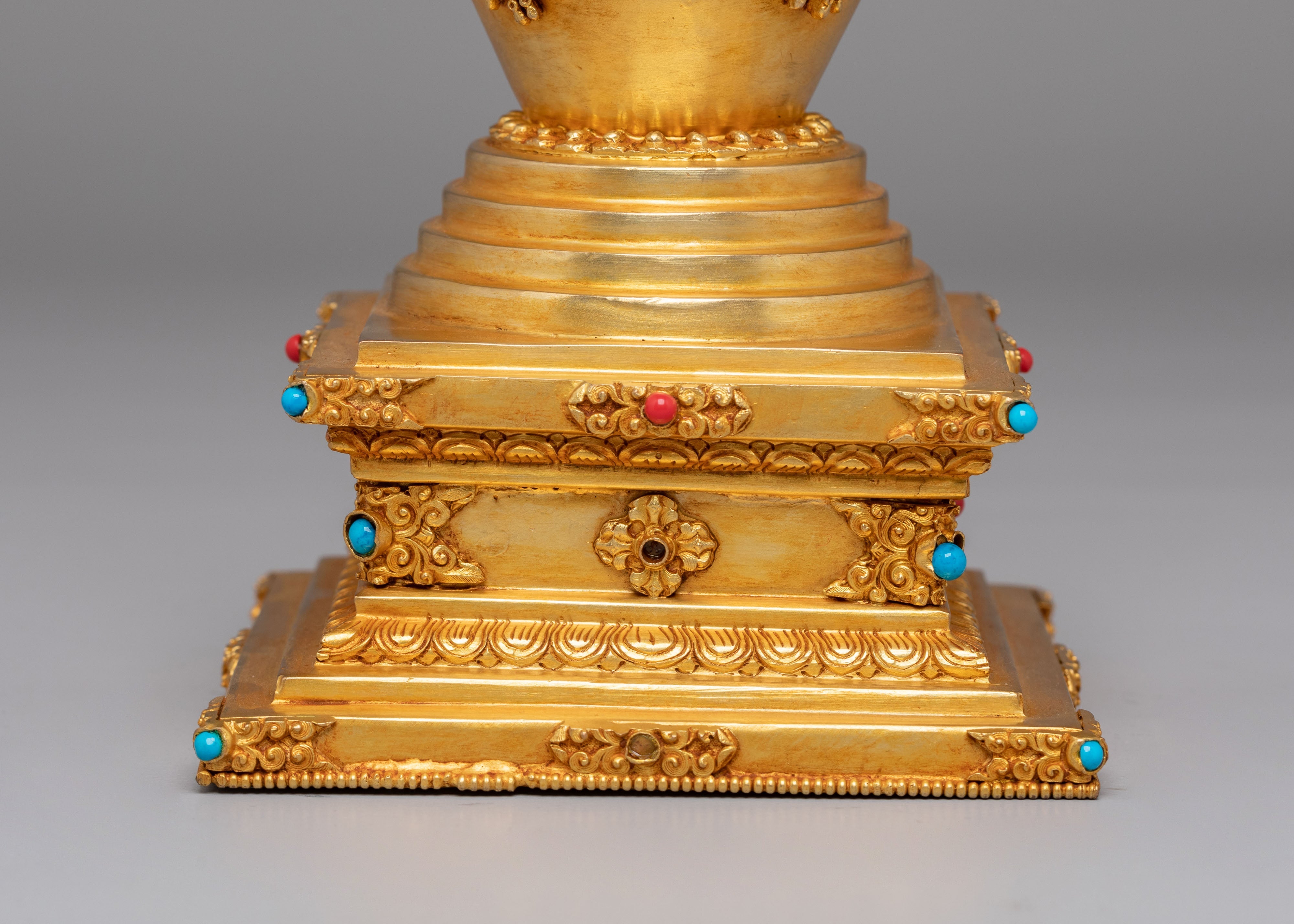 Buddhist Eight Stupa Collection Set | Sacred Ritual Artifact