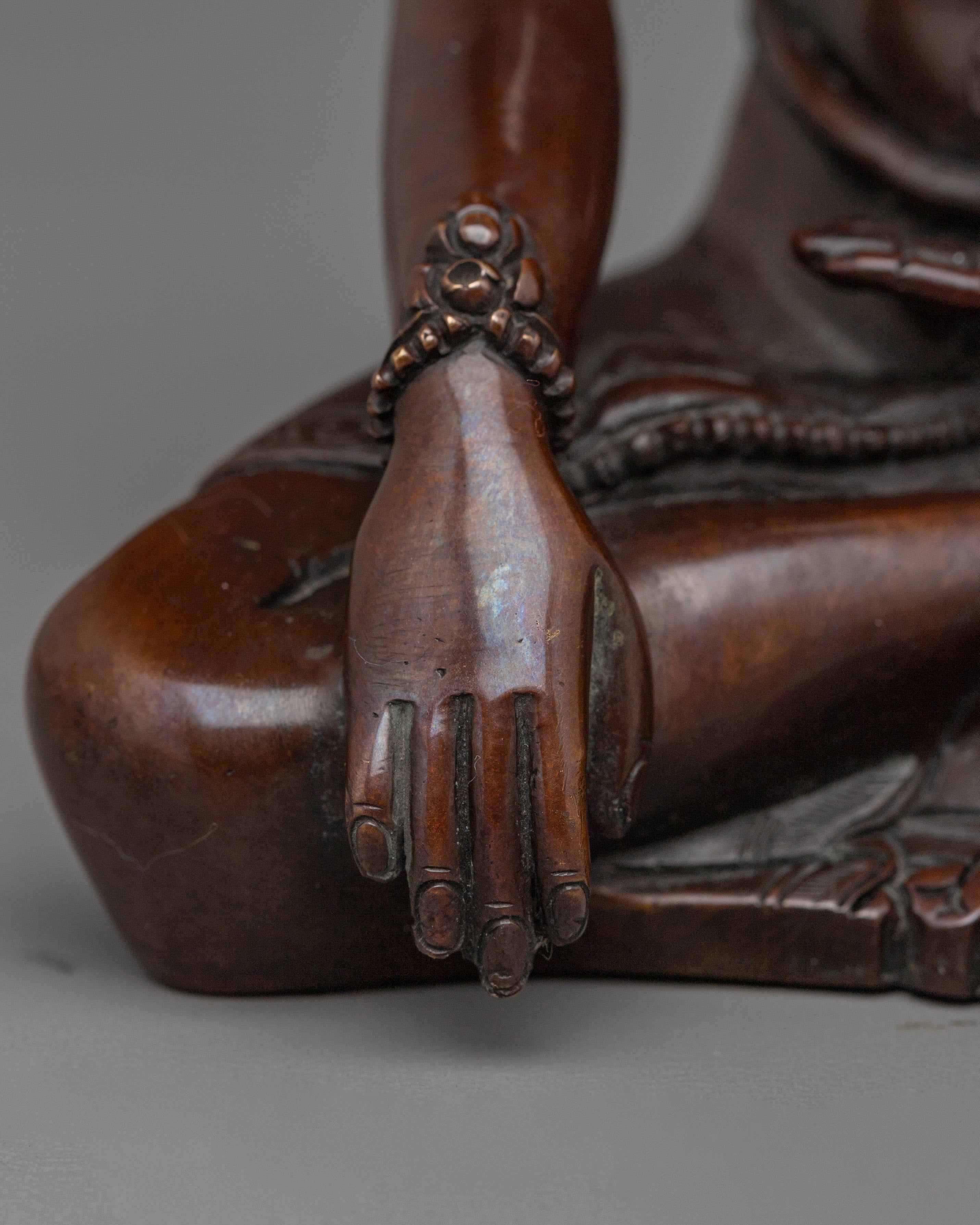 Handmade Crown Shakyamuni buddha Sculpture | Historical Buddha