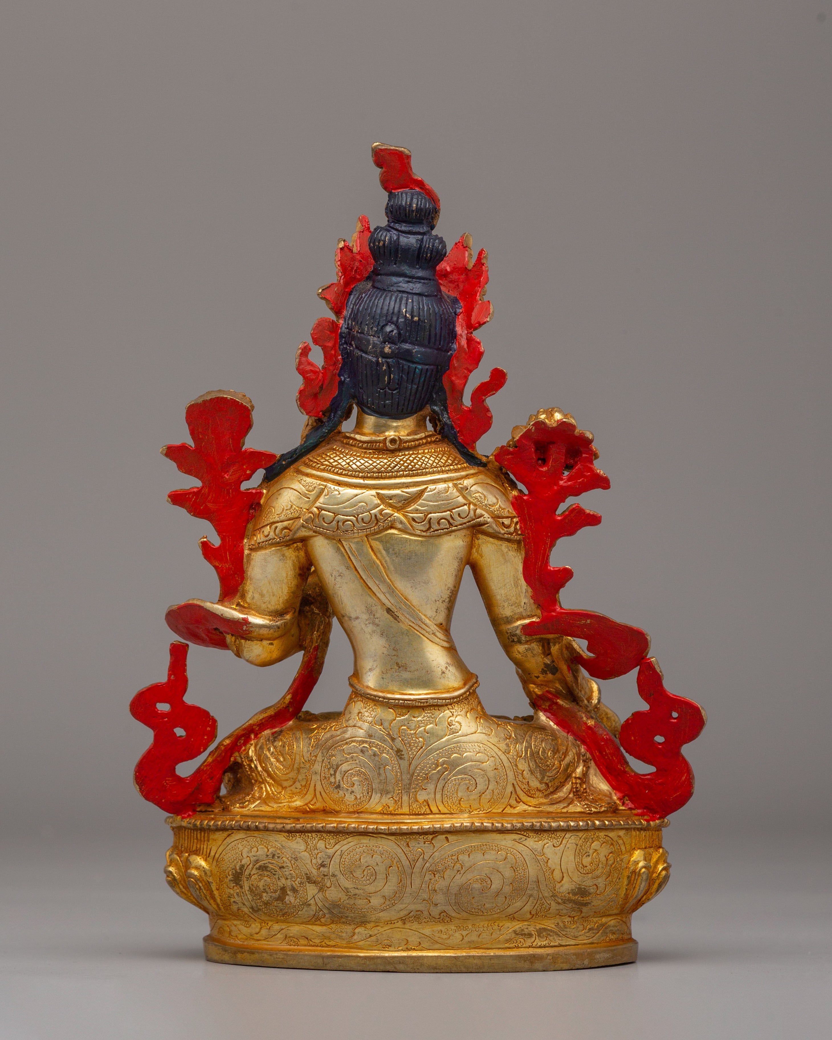 Handcrafted Altar White Tara Statue | Copper Body with 24K Gold Plating
