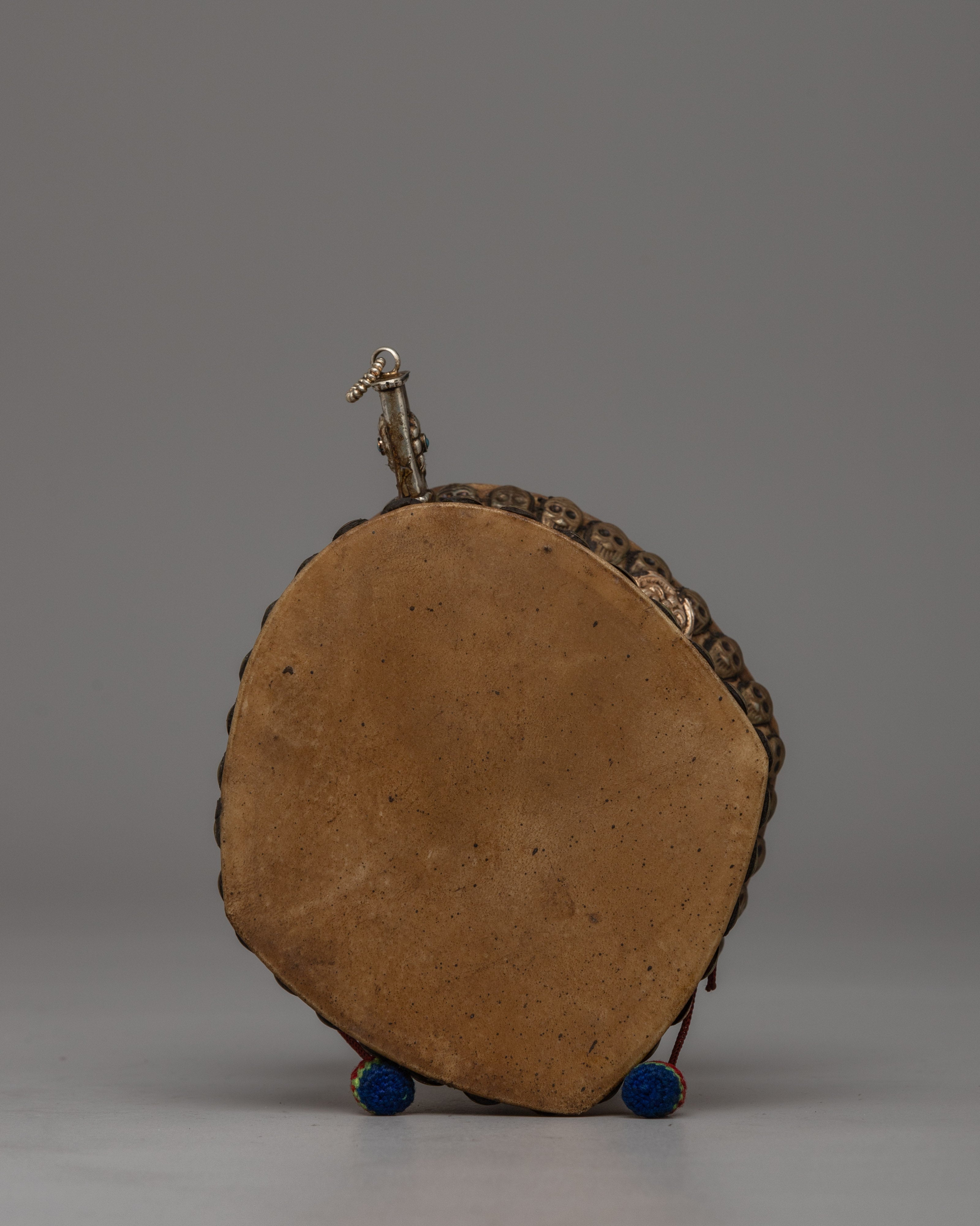 Damaru Drum with Turquoise & Coral | A Spiritual Tool for Rituals