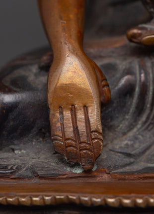Beautiful Oxidized Copper Shakyamuni Buddha | Spiritual Decor & Buddhist Practice