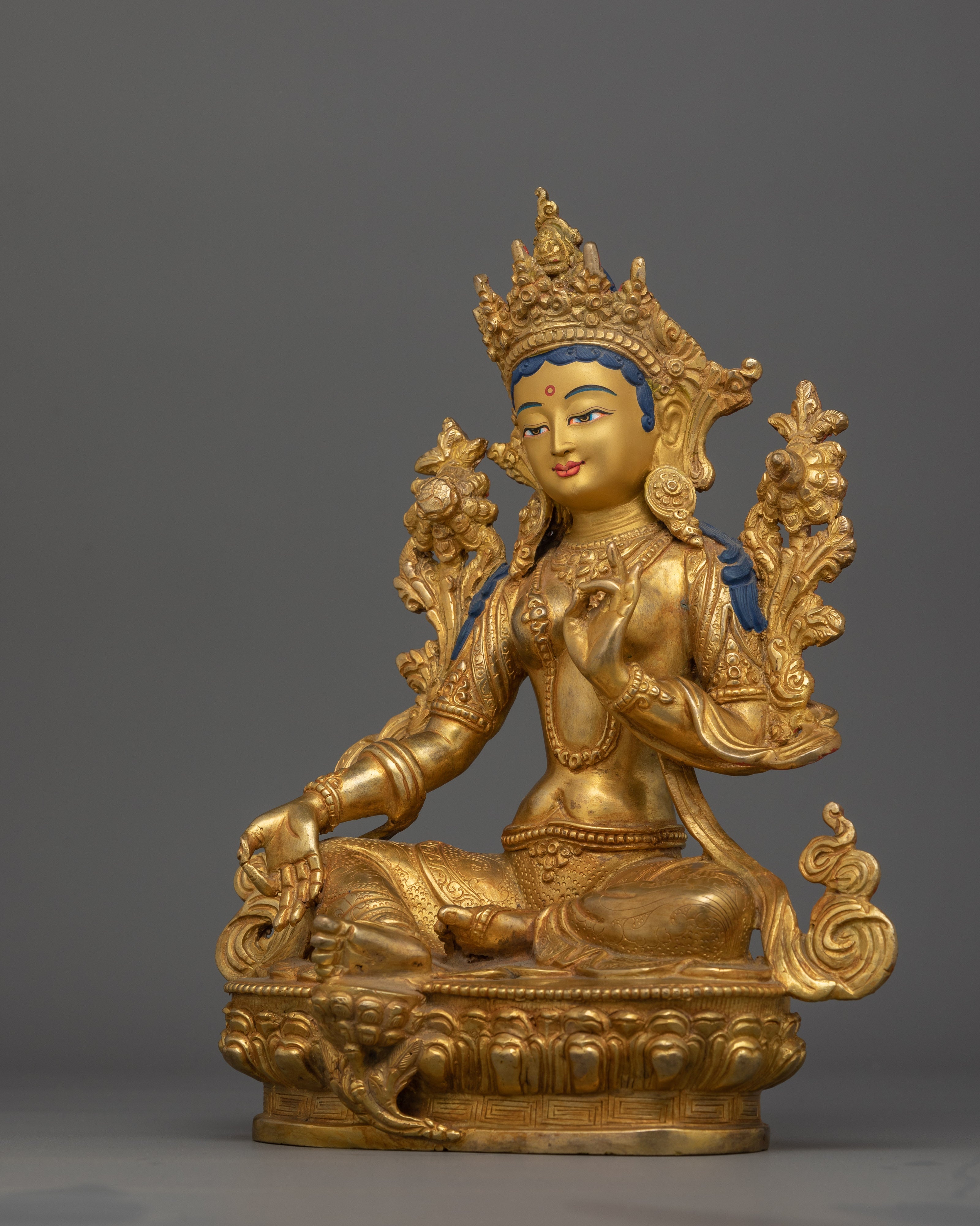 Boddhisattva Green Tara Compassion Goddess | Traditional Himalayan Artwork