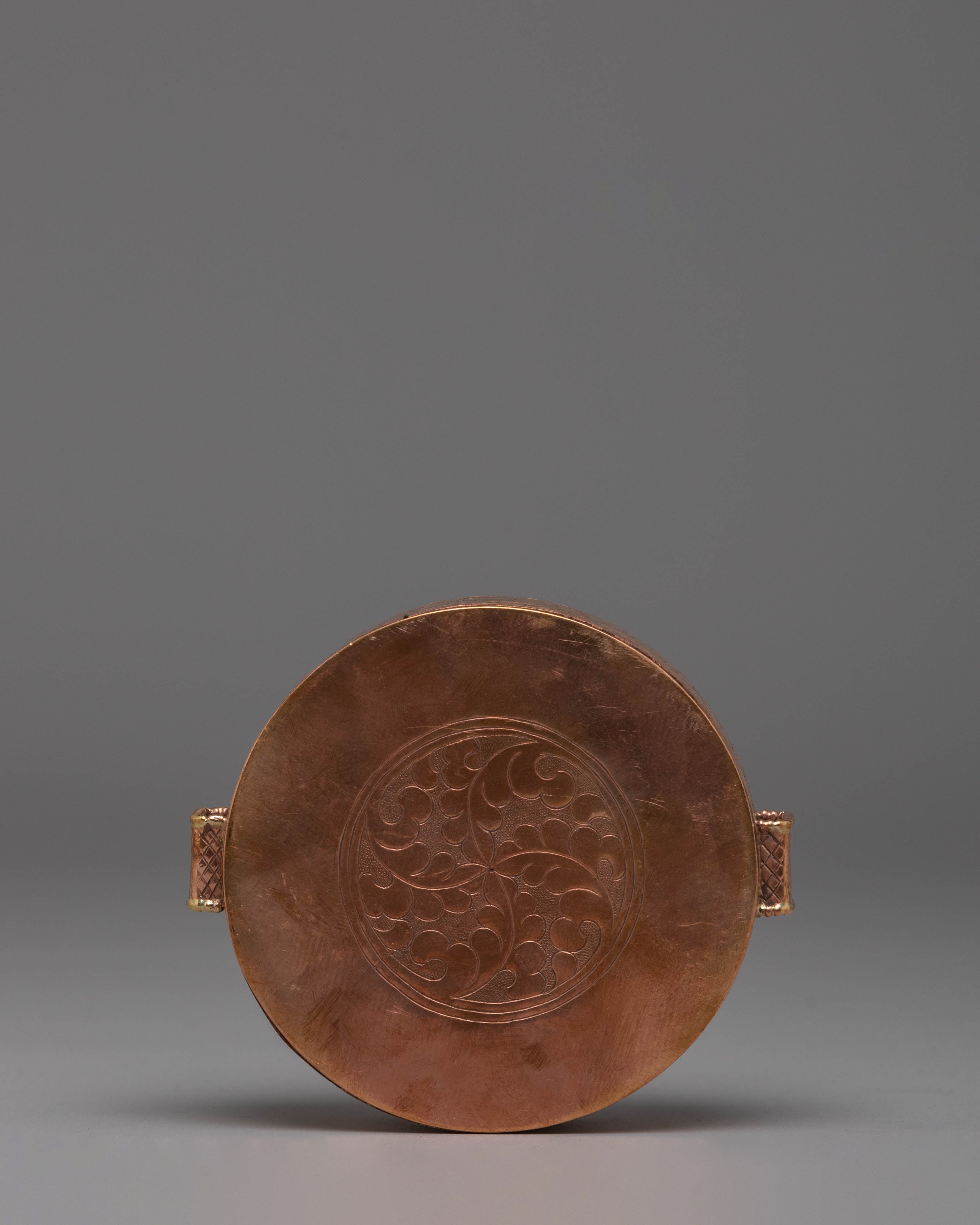 Handmade Copper Ghau Box | Spiritual Decor for Meditation