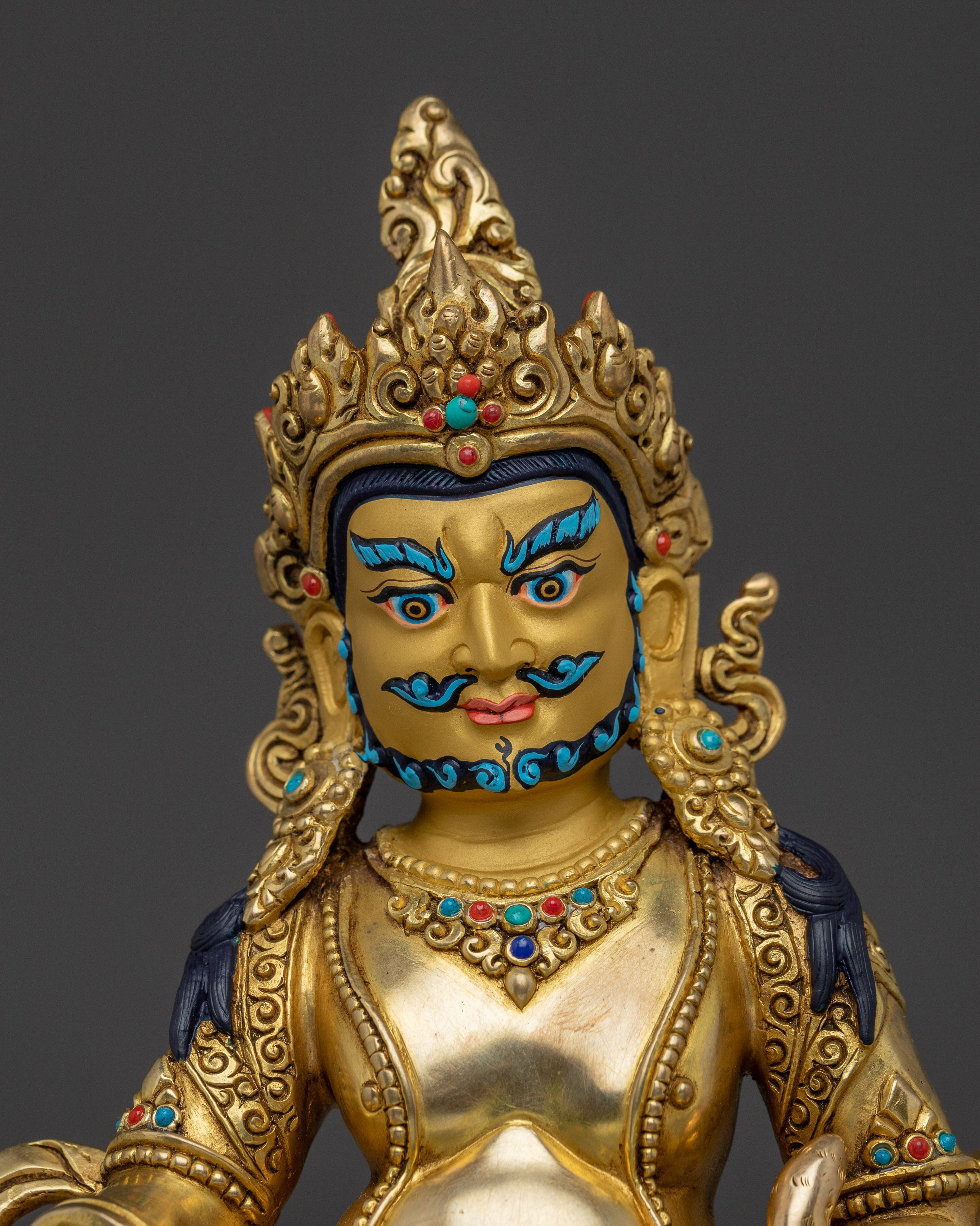 Dzambhala statue with a Copper Body | Buddha of Wealth and Prosperity