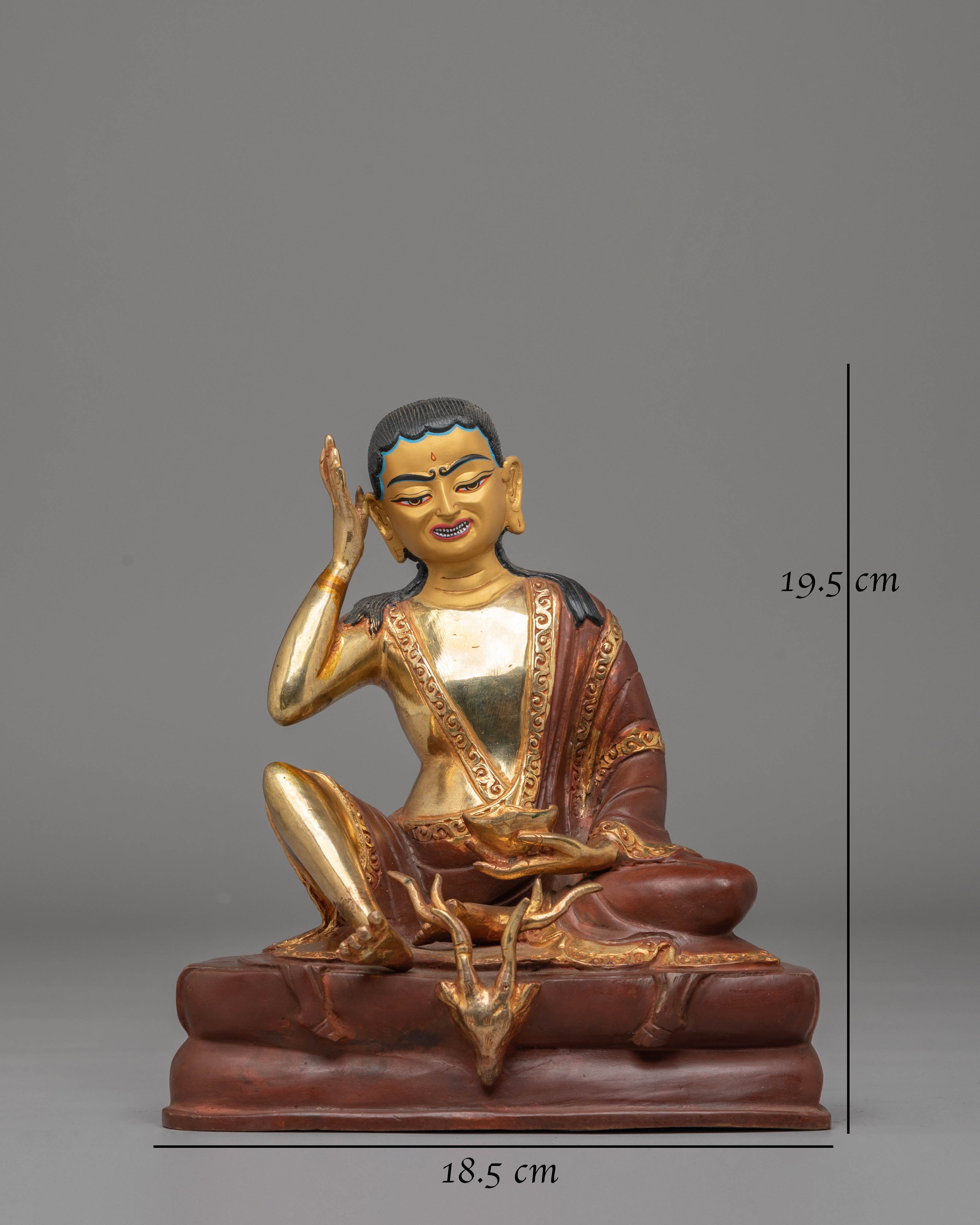 Handcrafted Milerepa Buddhist Statue | Spiritual Tibetan Artwork