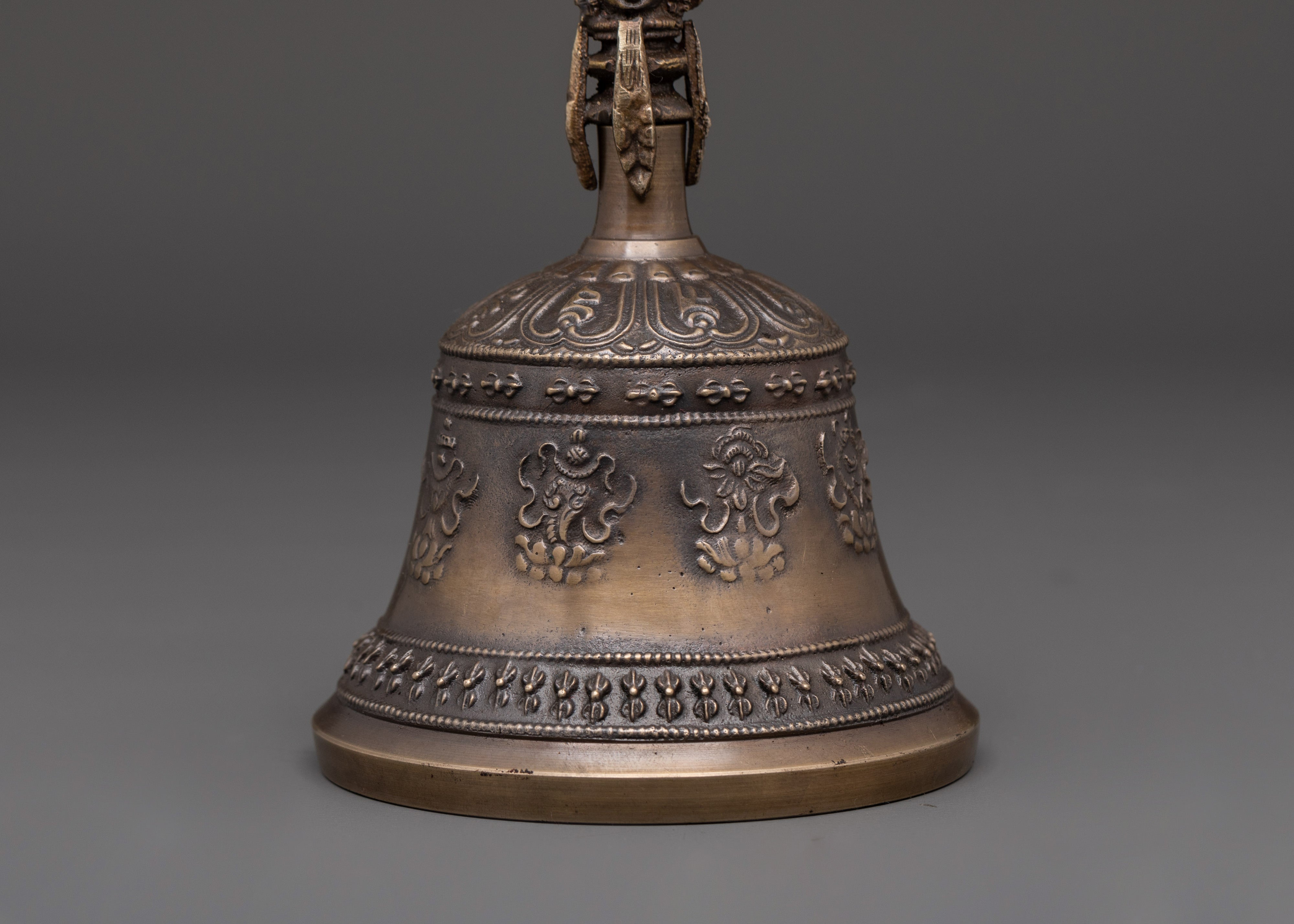 Brass Vajra And Bell With Cover | Buddhist Ritual Instruments