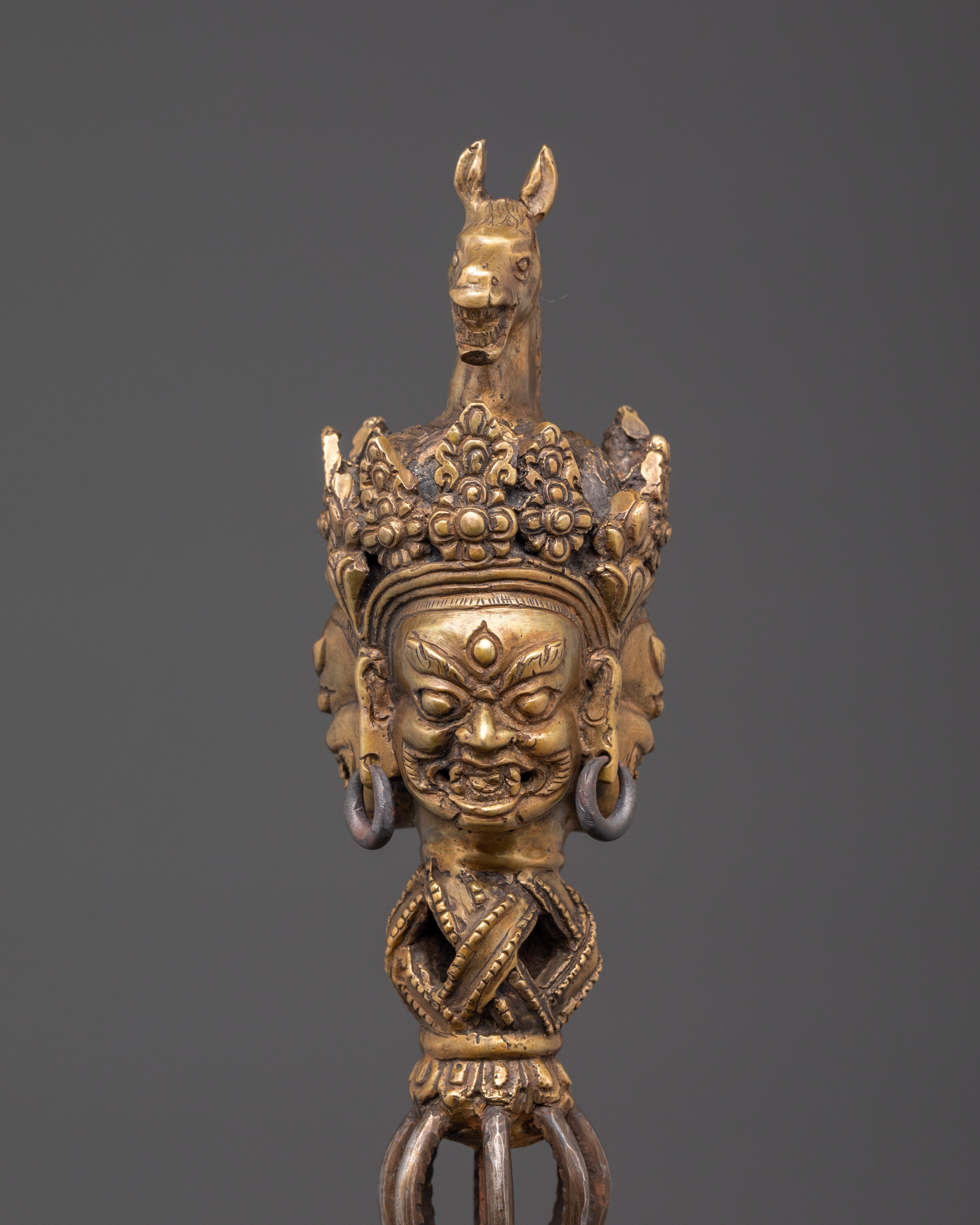 Handcrafted Bronze Phurba Dagger | Tibetan Buddhist Phurba