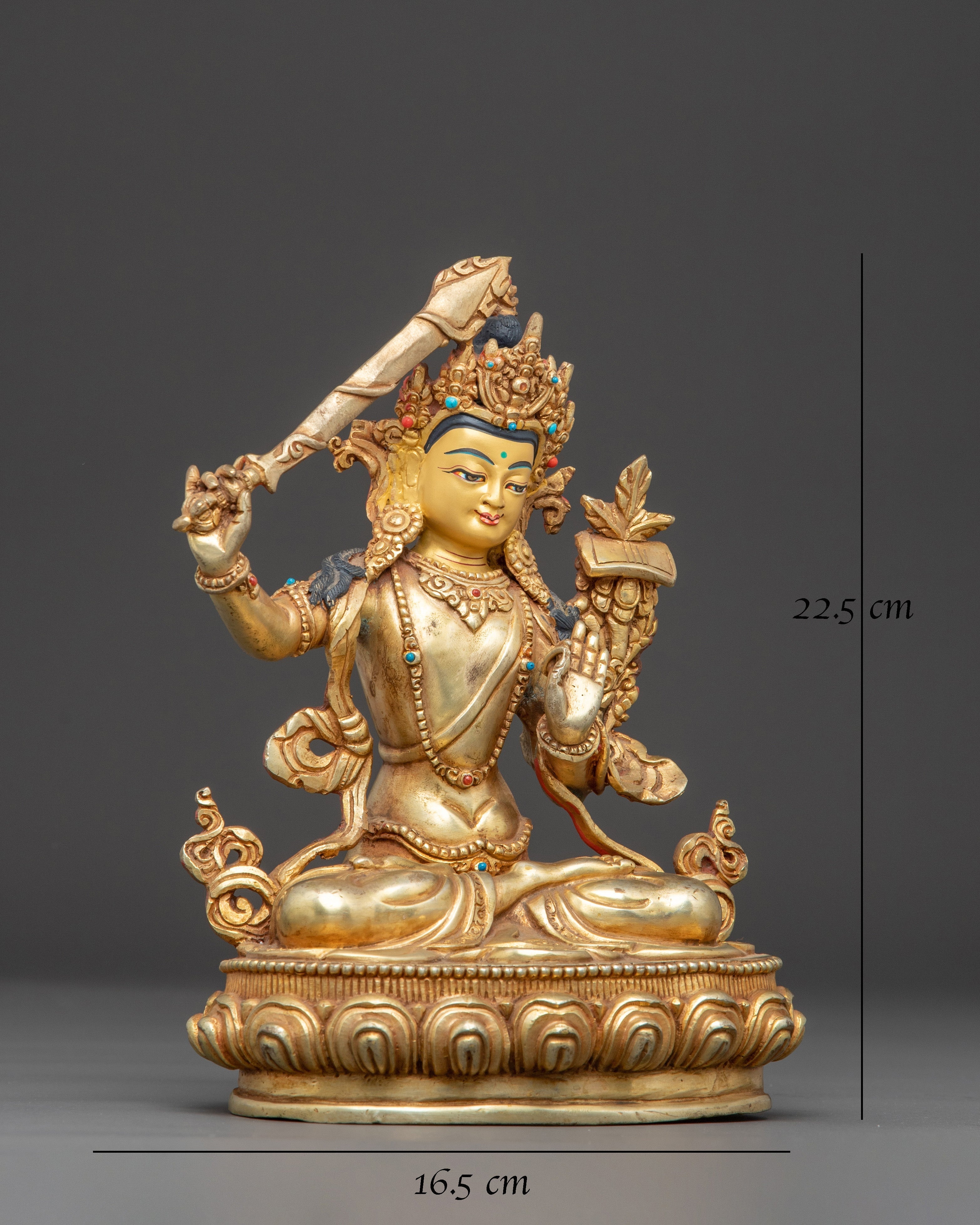 Handmade Statue of Manjushri Bodhisattva of Wisdom
