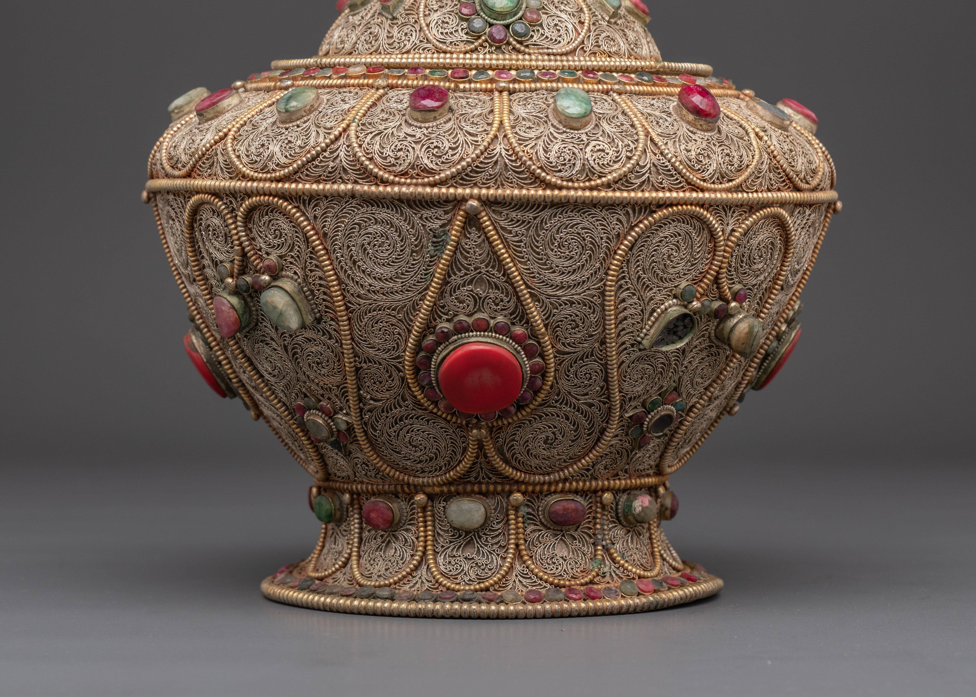 Ritual Rice Pot | Tibetan Altar Decor