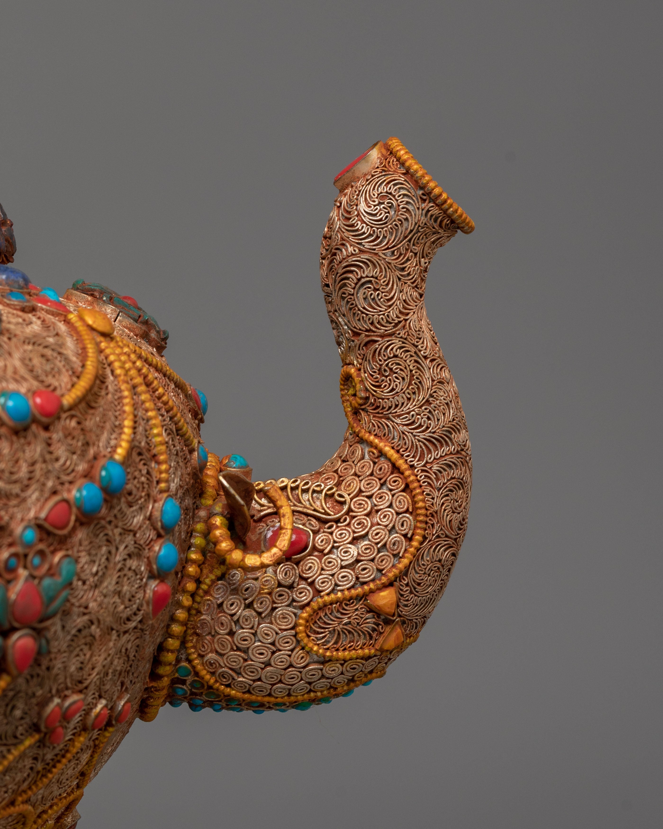 Chenrezig Carved Tea Pot | Symbol of Compassion