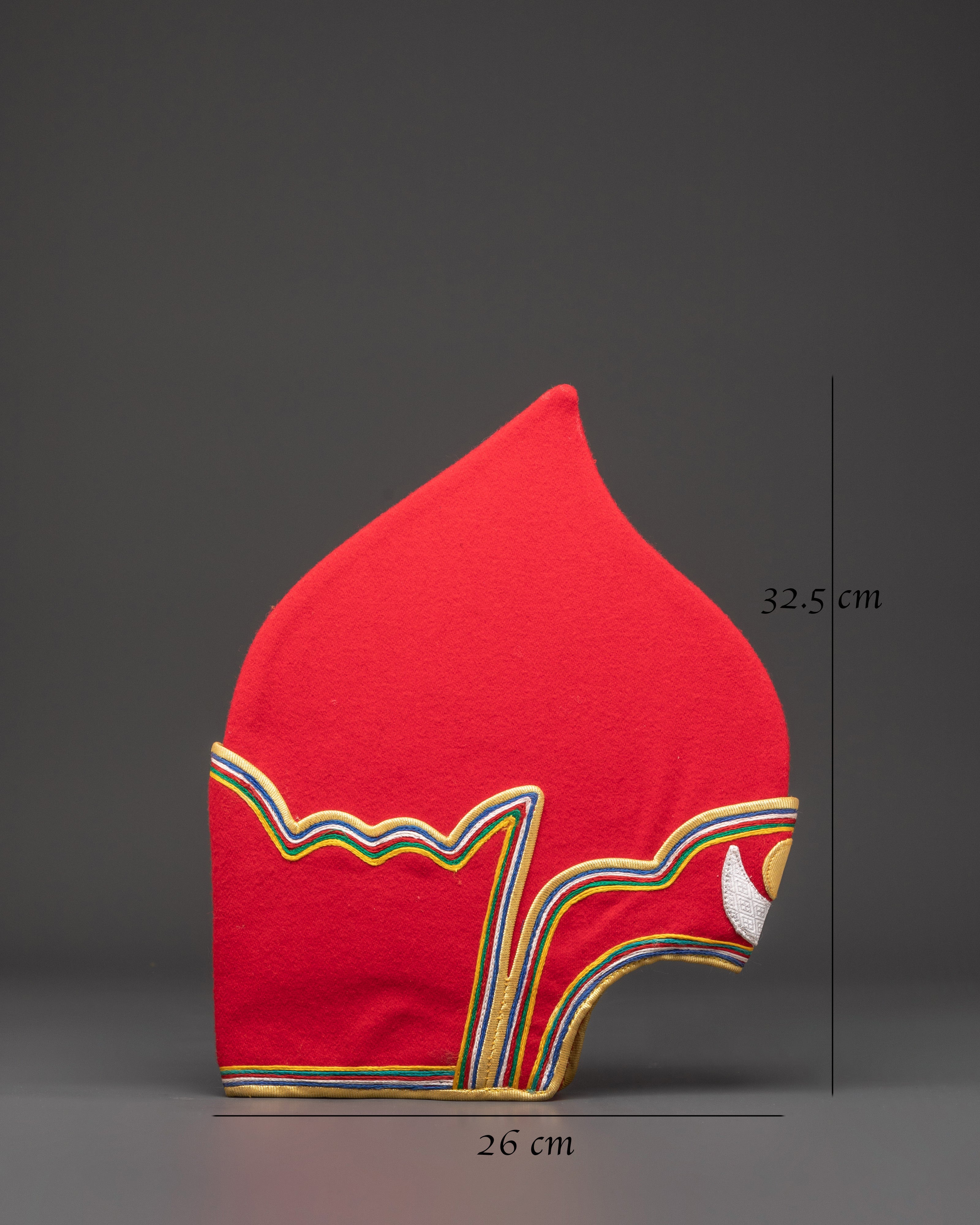 Traditional Ritual Cloth Hat | Handmade Himalayan Ceremonial Headwear