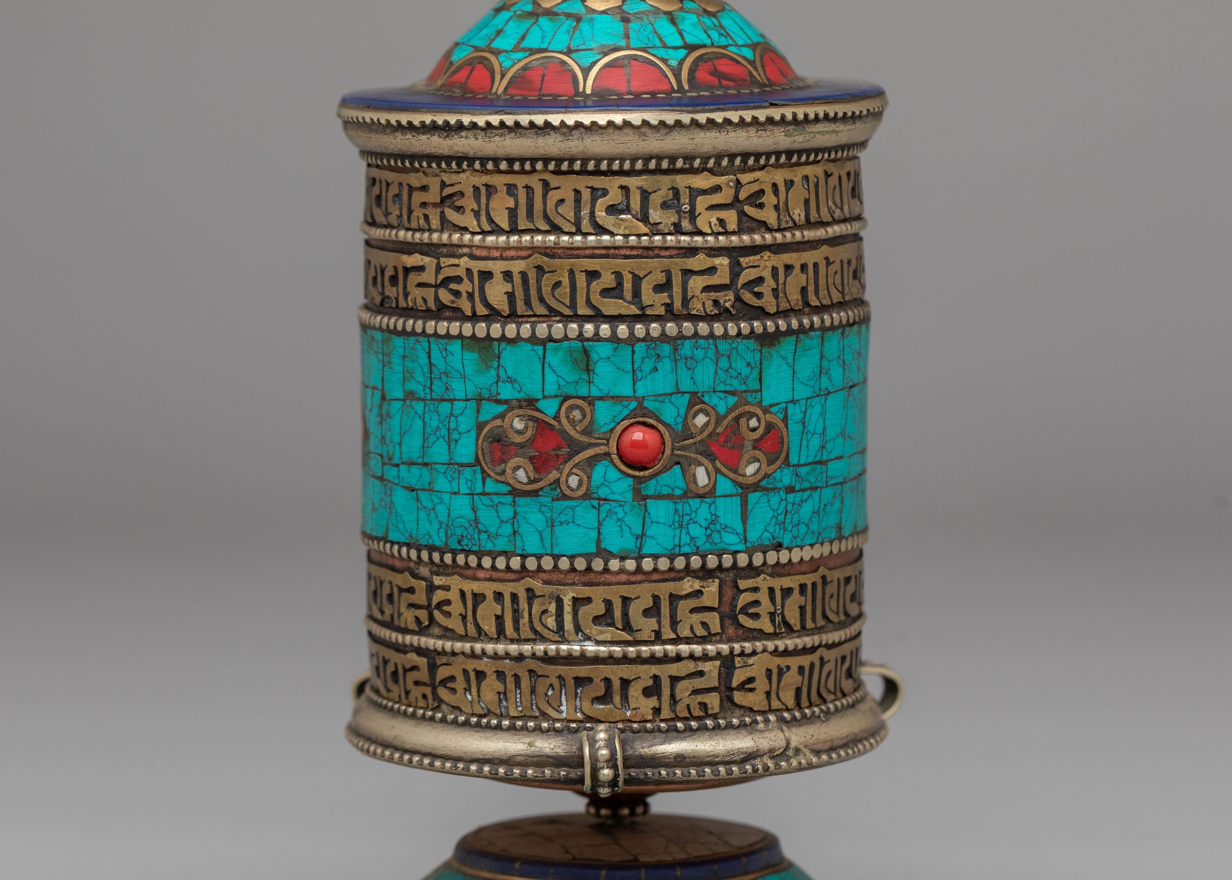 Authentic Tibetan Buddhist Prayer Wheel | Meditation & Ritual Tool