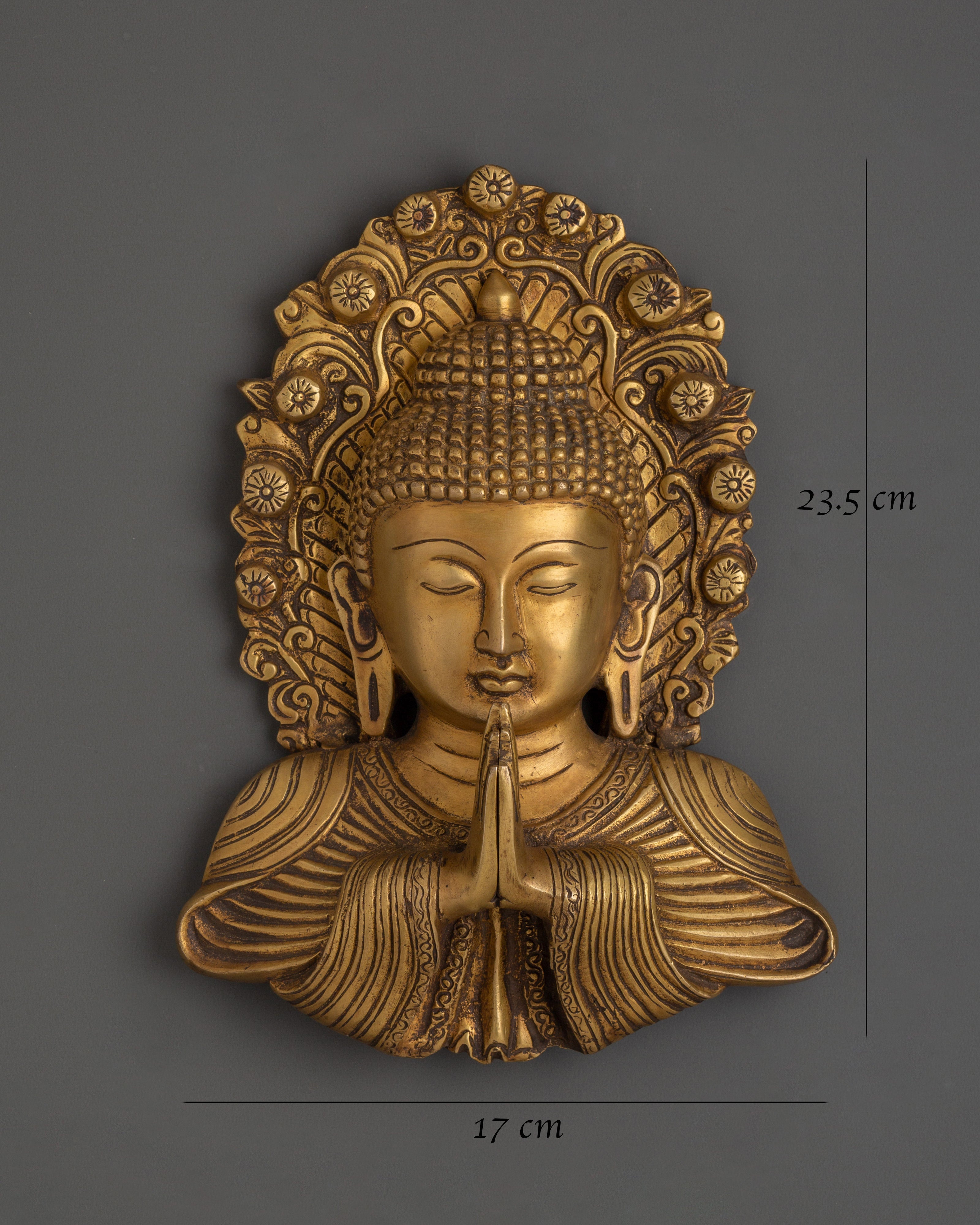 Buddha Wall Hanging in Namaste Gesture | Spiritual Home Decor