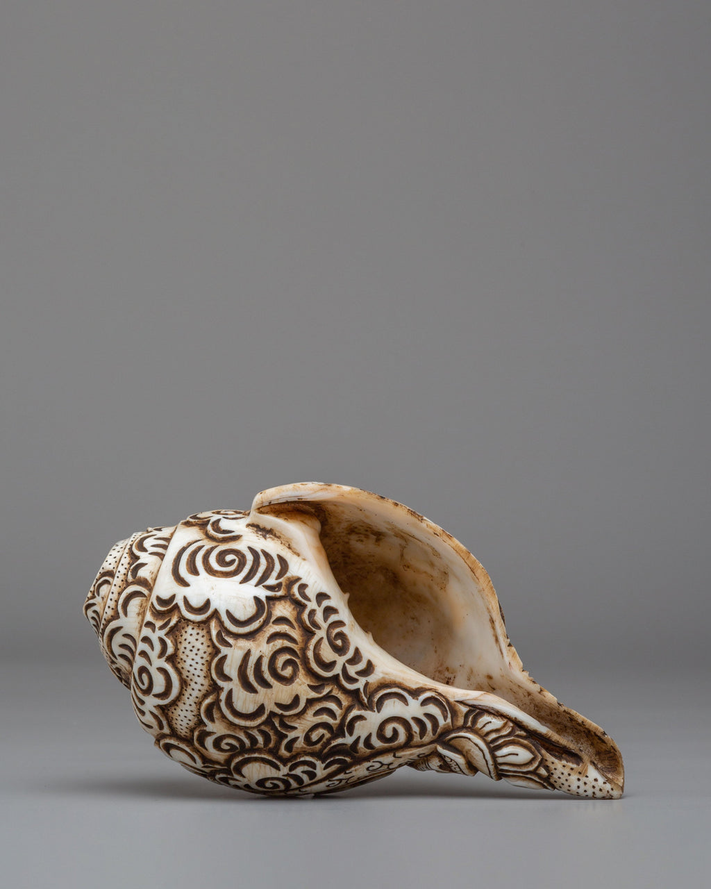 Traditional Shells Traditional Handmade Conch Shell | Sacred Buddhist Ritual Symbol