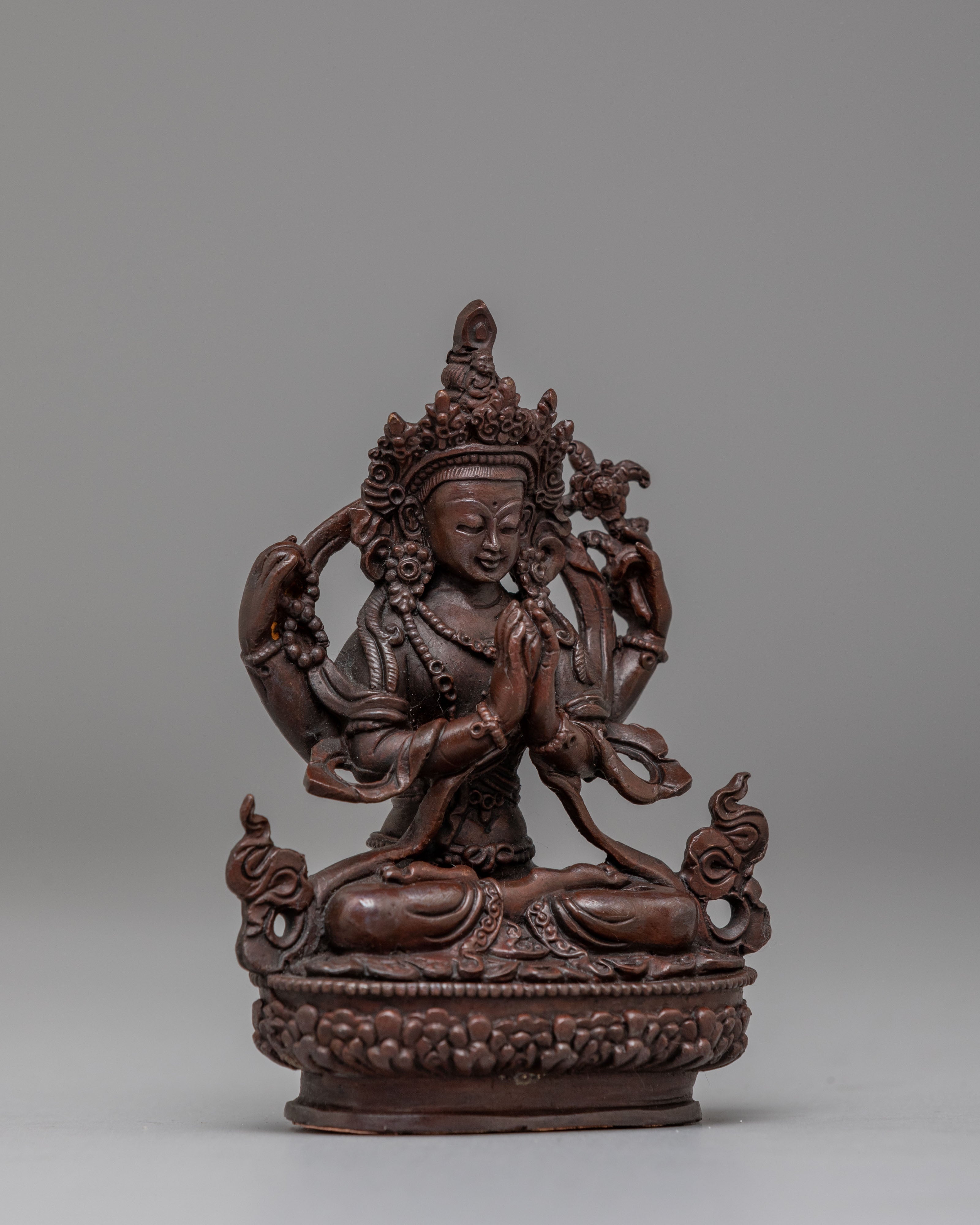 Machine Made Chenrezig Bodhisattva Statue | Ideal for Meditation