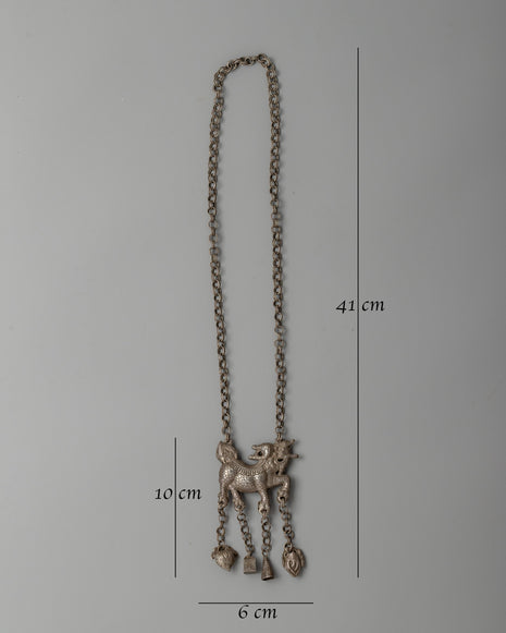 Hand-carved Tibetan Lion Locket Necklace | A Spiritual Masterpiece