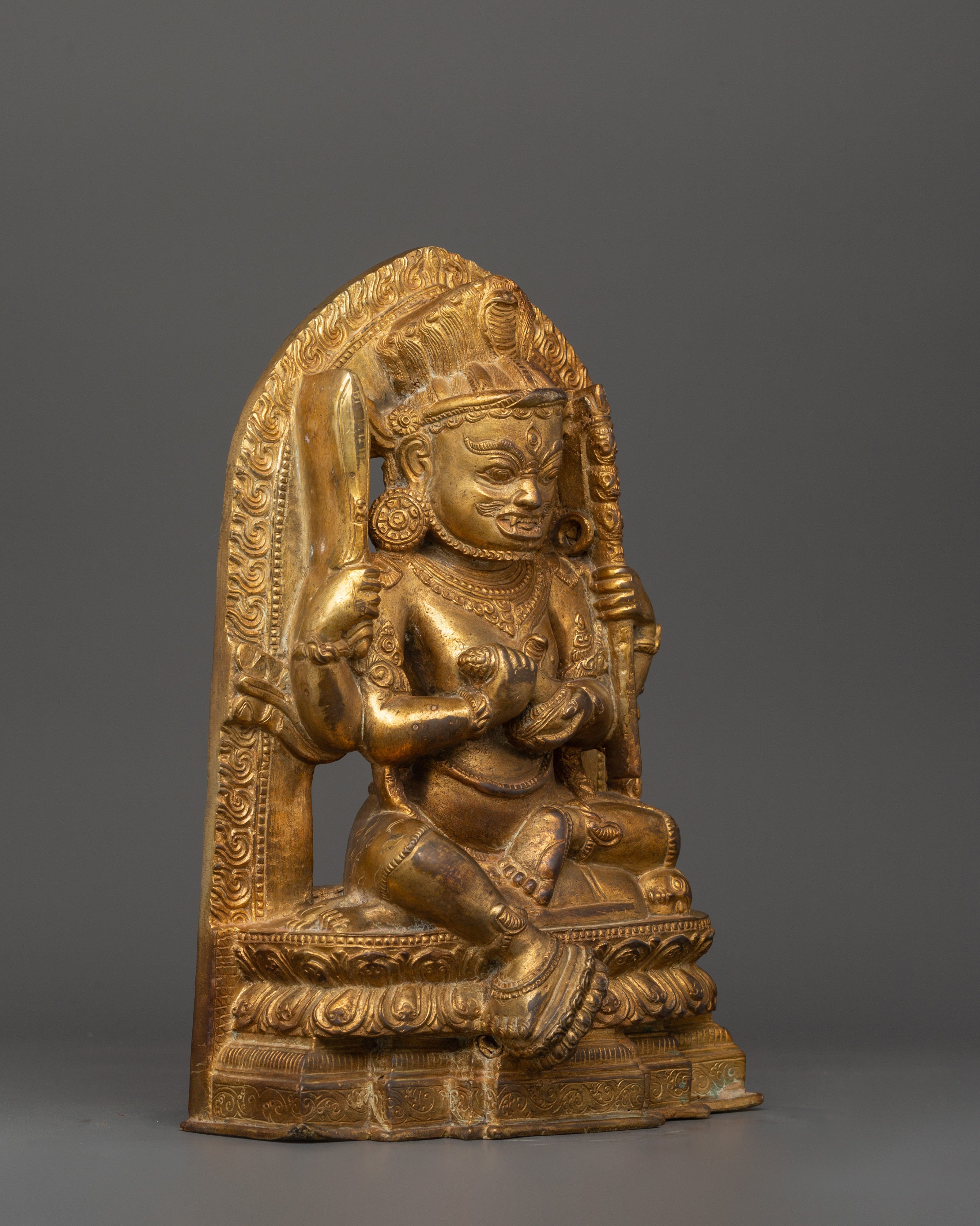 Chaturbhuja Mahakala Statue | Powerful Tibetan Protector Deity