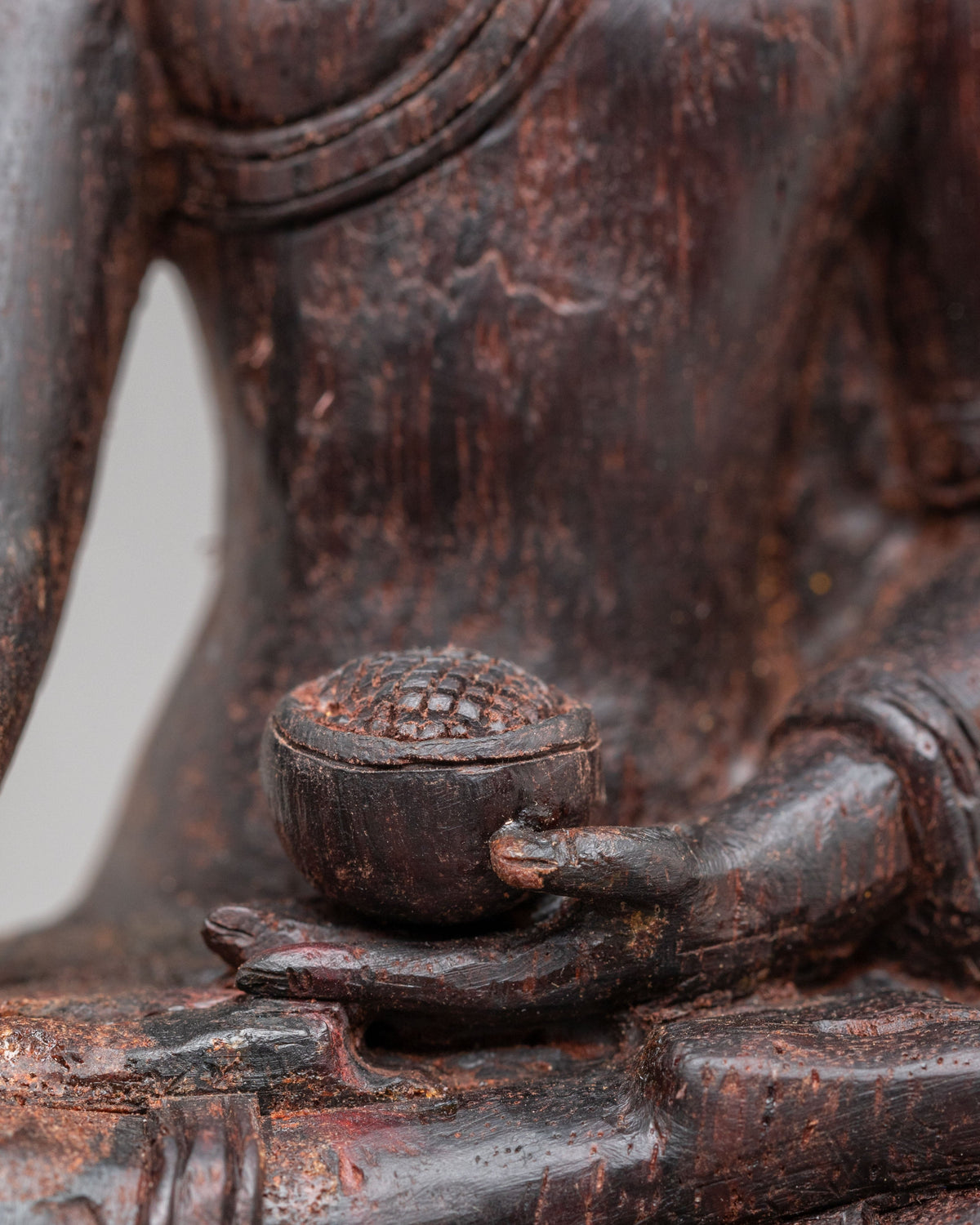 Himalayan Siddhartha Gautama Sculpture | Hand Carved Wooden Shakyamuni Buddha