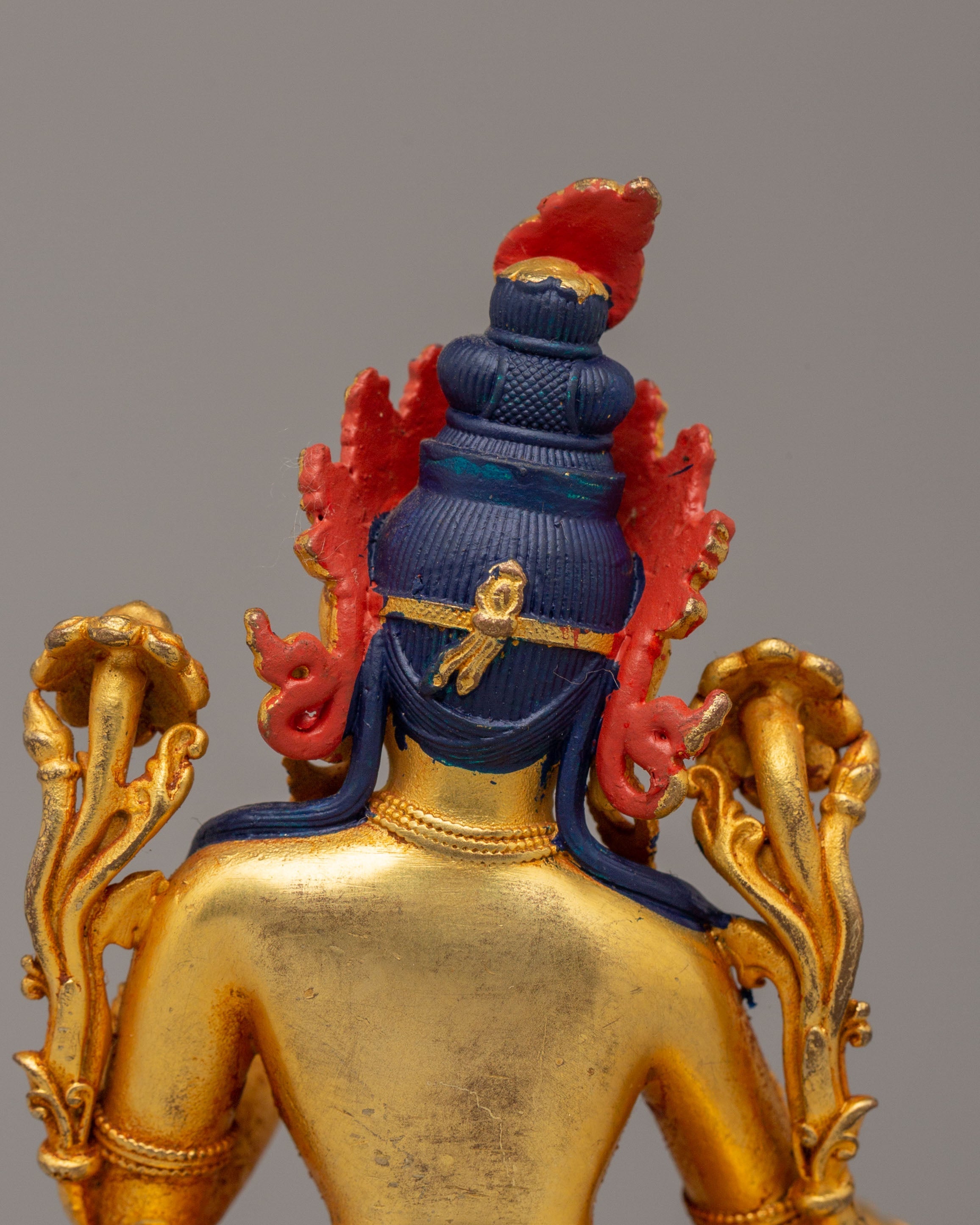 Spiritual Divine Green Tara Statue | Copper Body with 24K Gold Plating