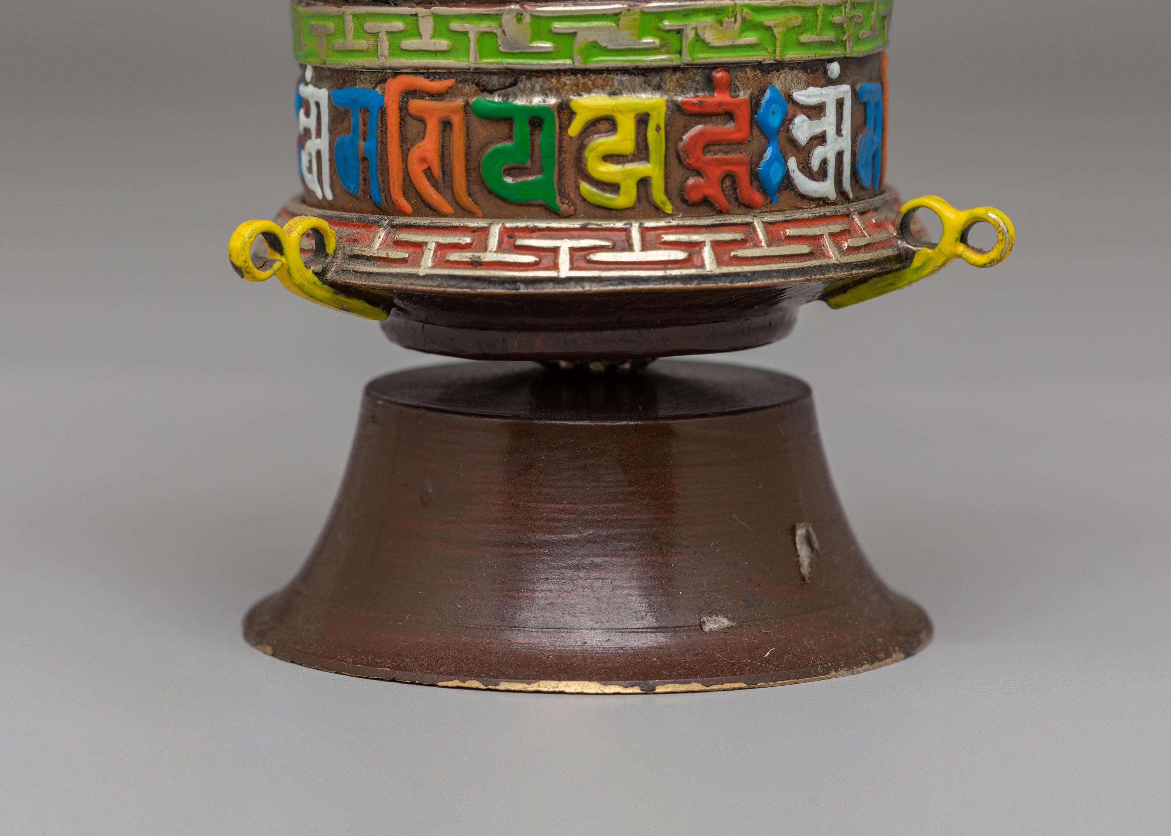 Traditional Tibetan Mantra Wheel | Handcrafted Prayer Wheel