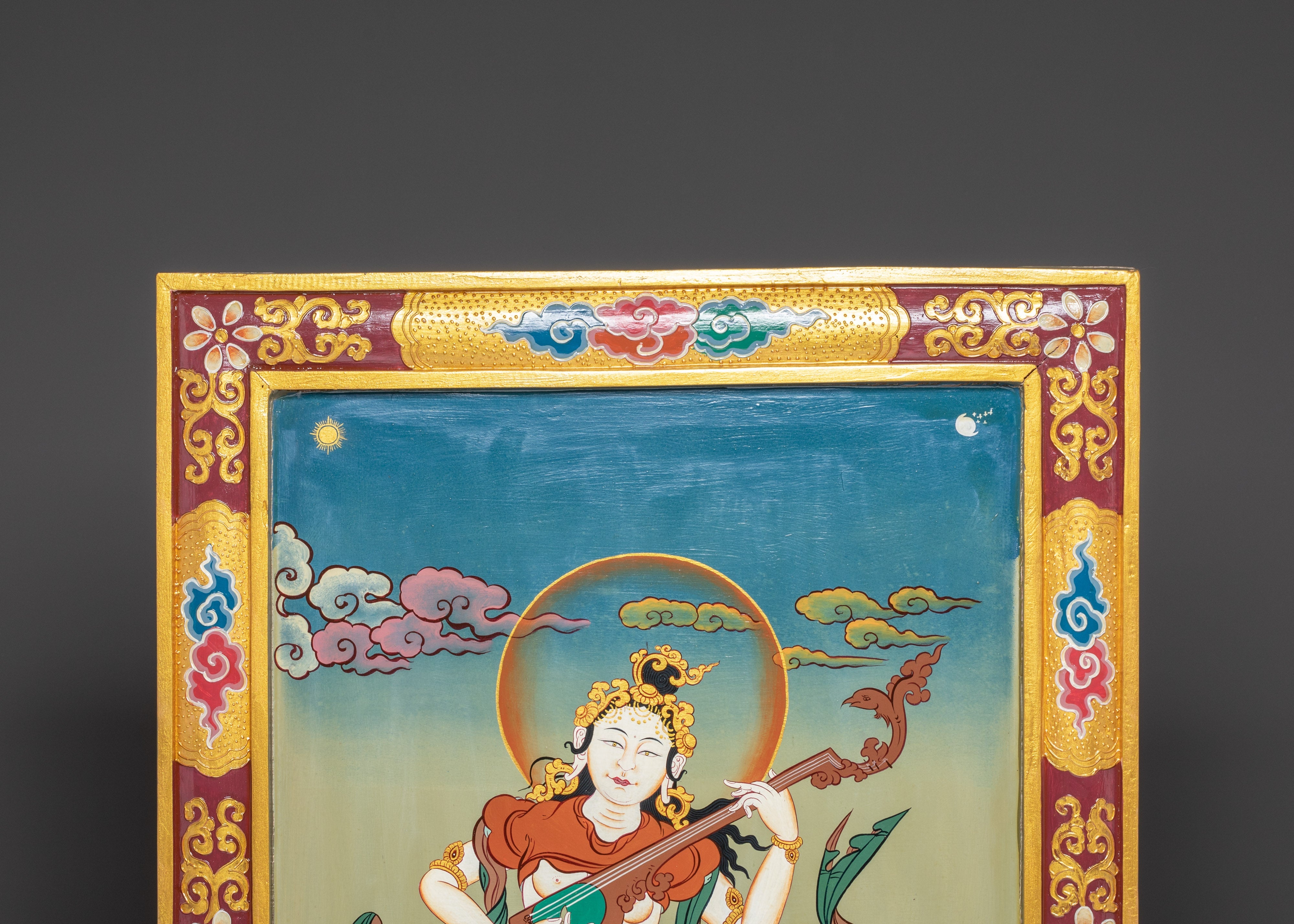 Handmade Saraswati Wall Hanging | Goddess of Music
