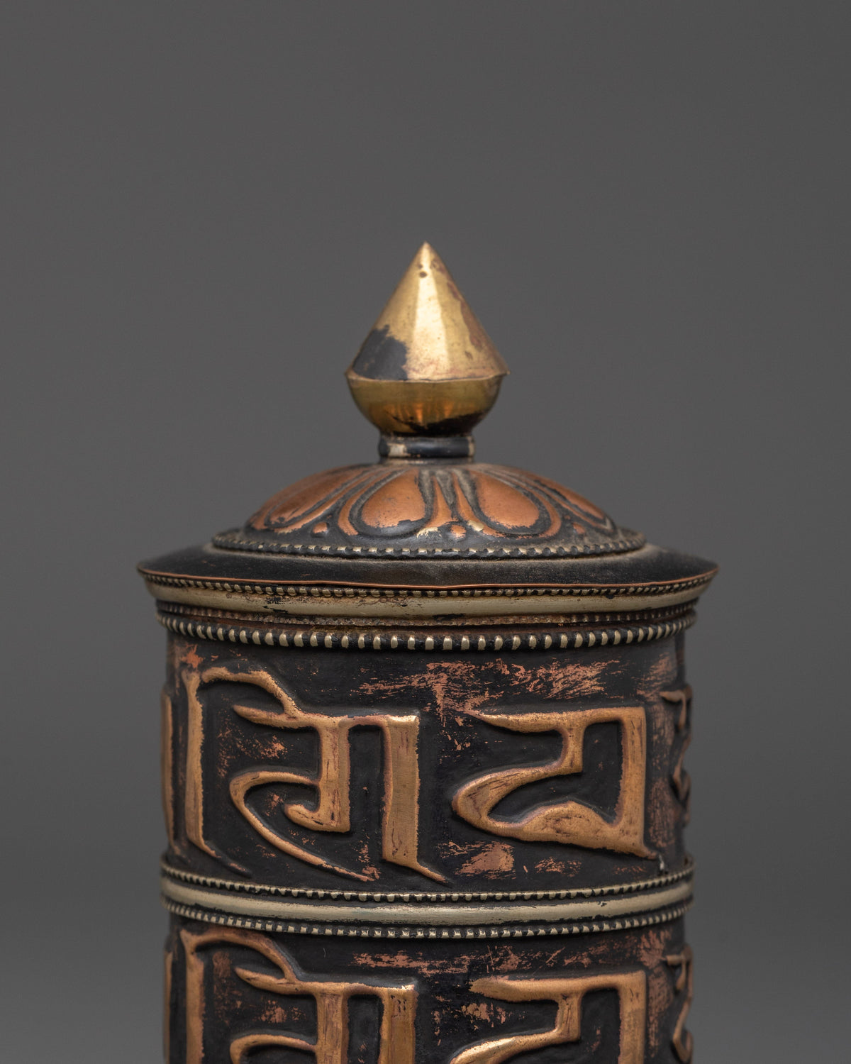 Handcrafted Brass & Copper Prayer Wheel | Symbol of Compassion