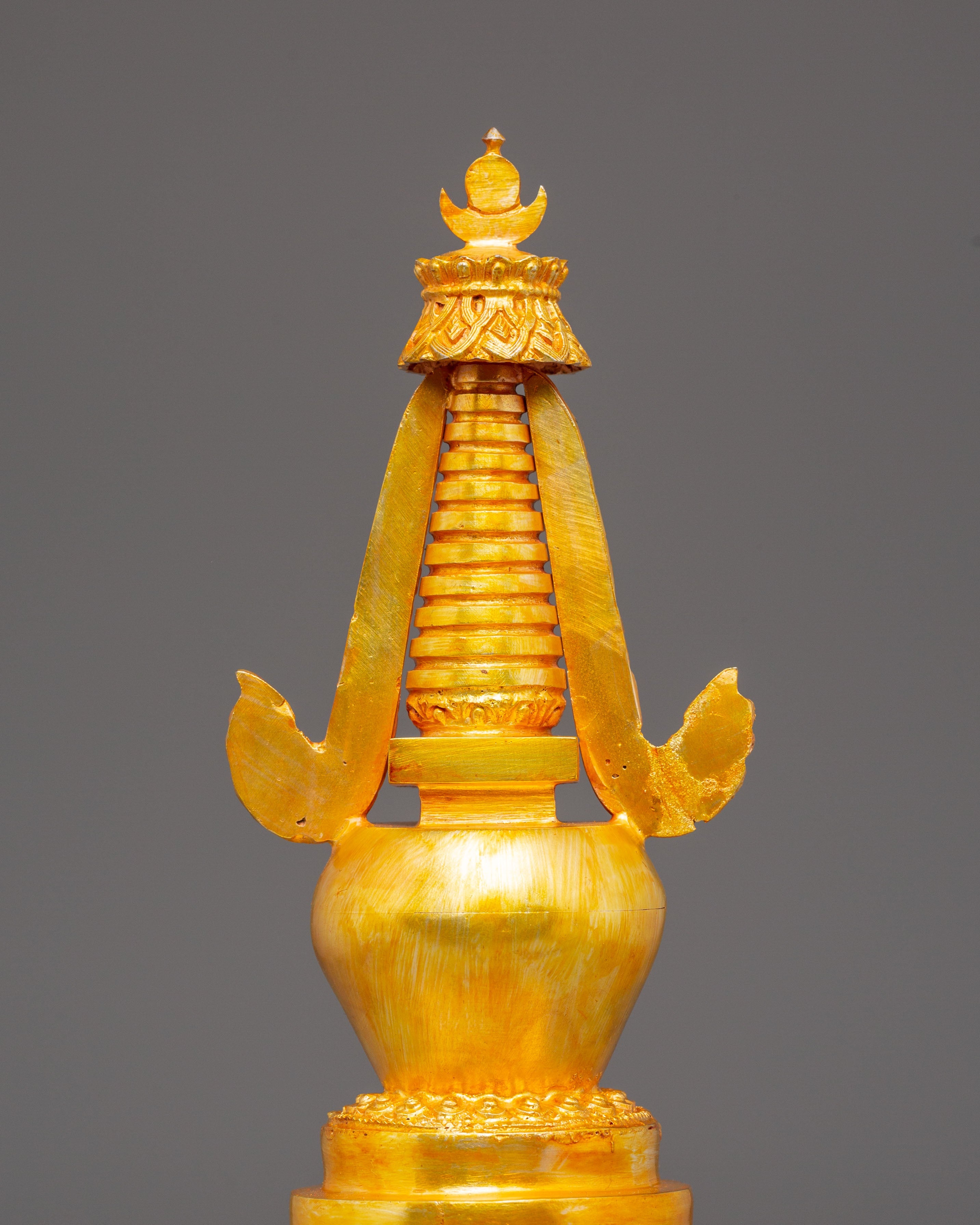 Golden Stupa for Altar | Tibetan Buddhist Stupa for Meditation