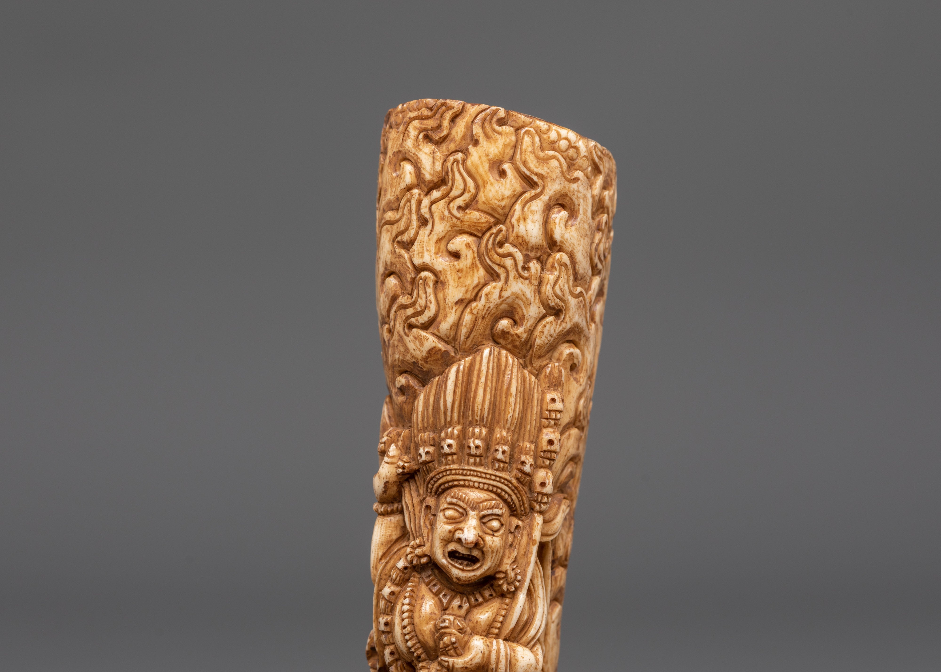 Bernagchen Mahakala Bone Statue | Ethically Sourced Buffalo Bone