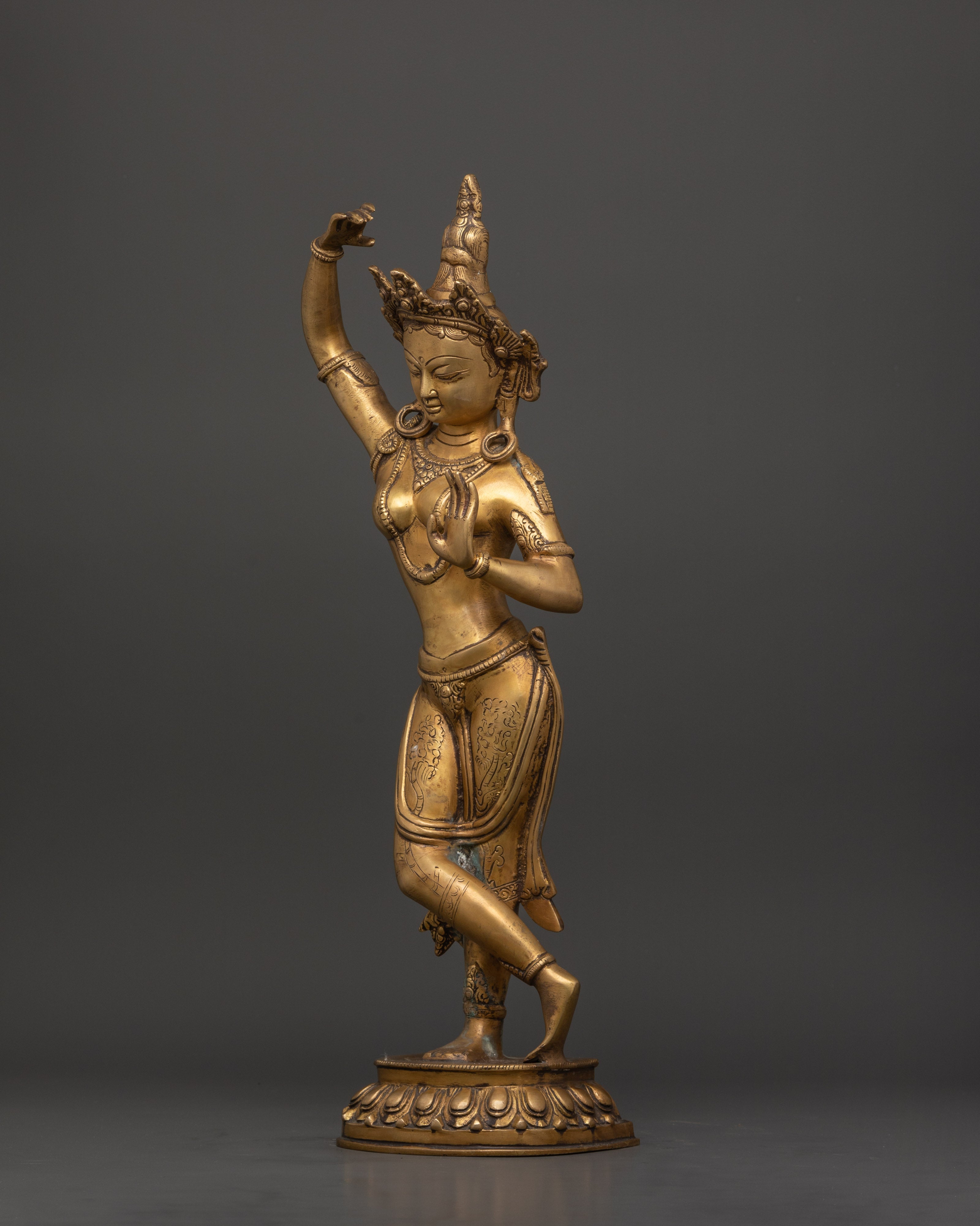 Maya Devi Brass Sculpture for Dharma Decor | Traditional Artwork