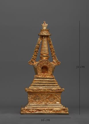 Exquisite Tibetan Stupa Chorten | Spiritual Tibetan Monument