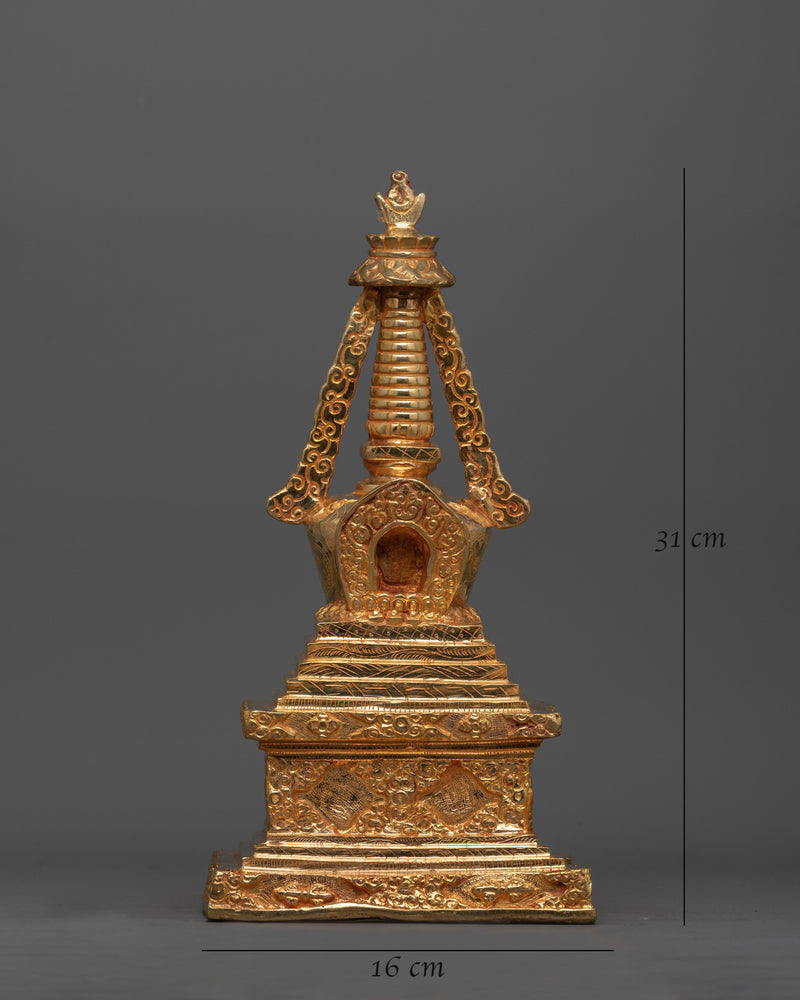 Exquisite Tibetan Stupa Chorten | Spiritual Tibetan Monument